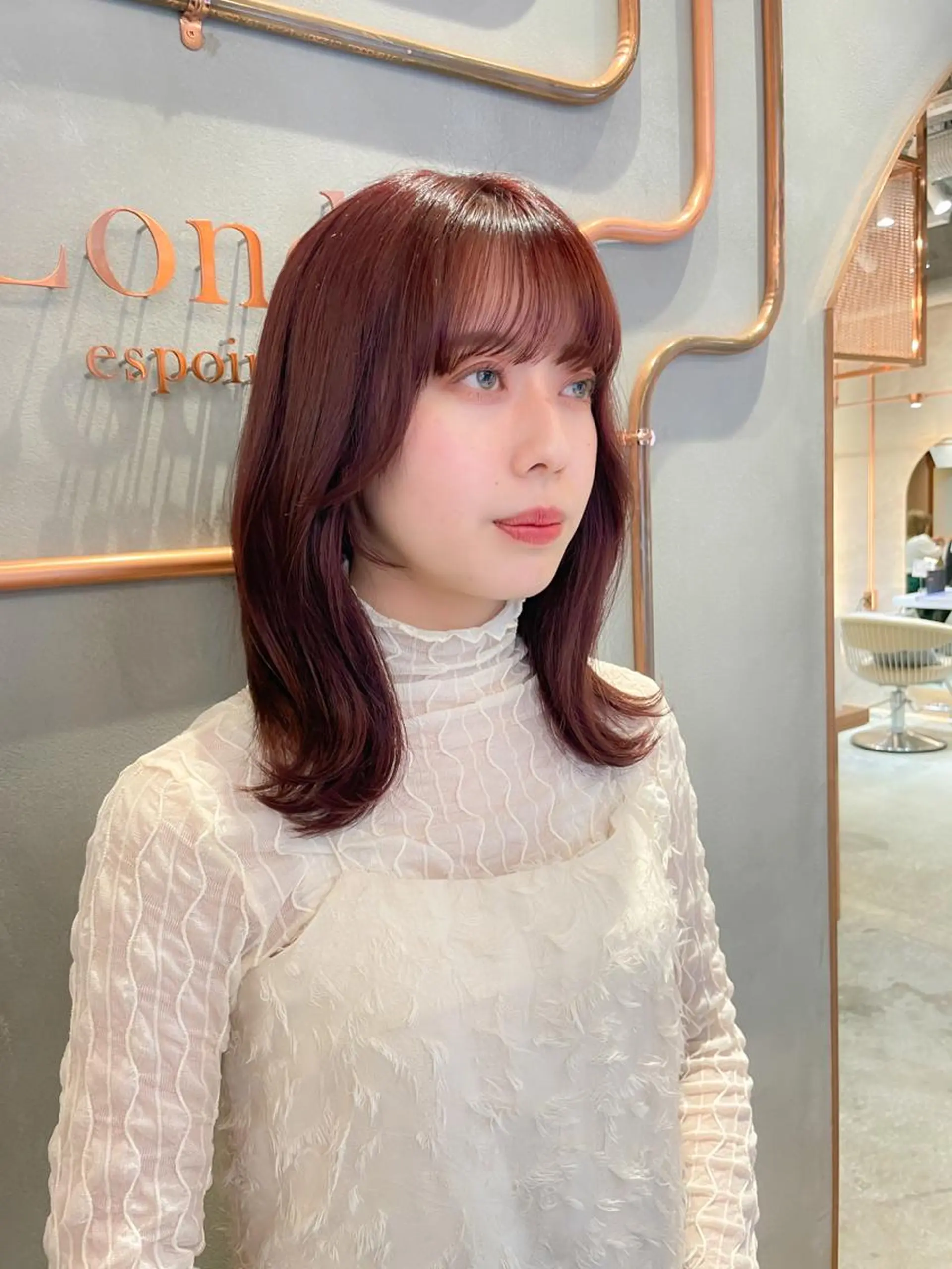 ミディアム カラー カット ヘアカラー トリートメント レイヤー/韓国ヘア 縮毛矯正🫧鈴木颯のヘアスタイル