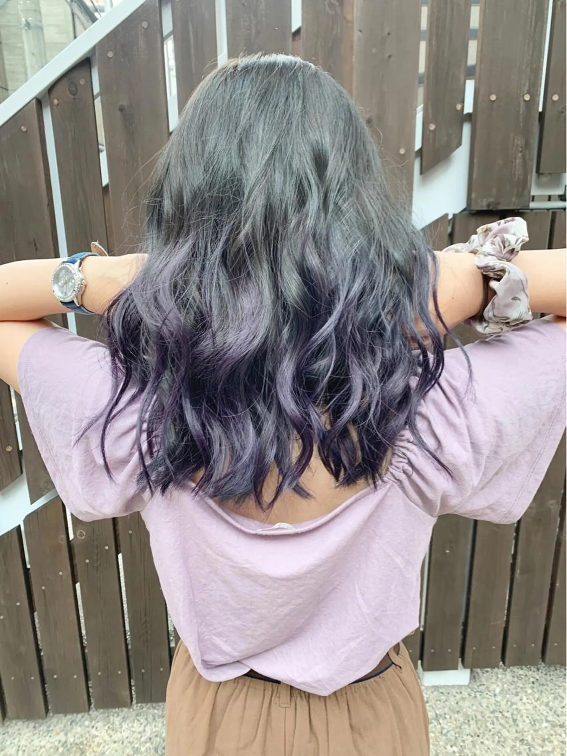 ミディアム パープルカラー ボブ H所属・H (エイチ) 烏丸御池店のヘアスタイル