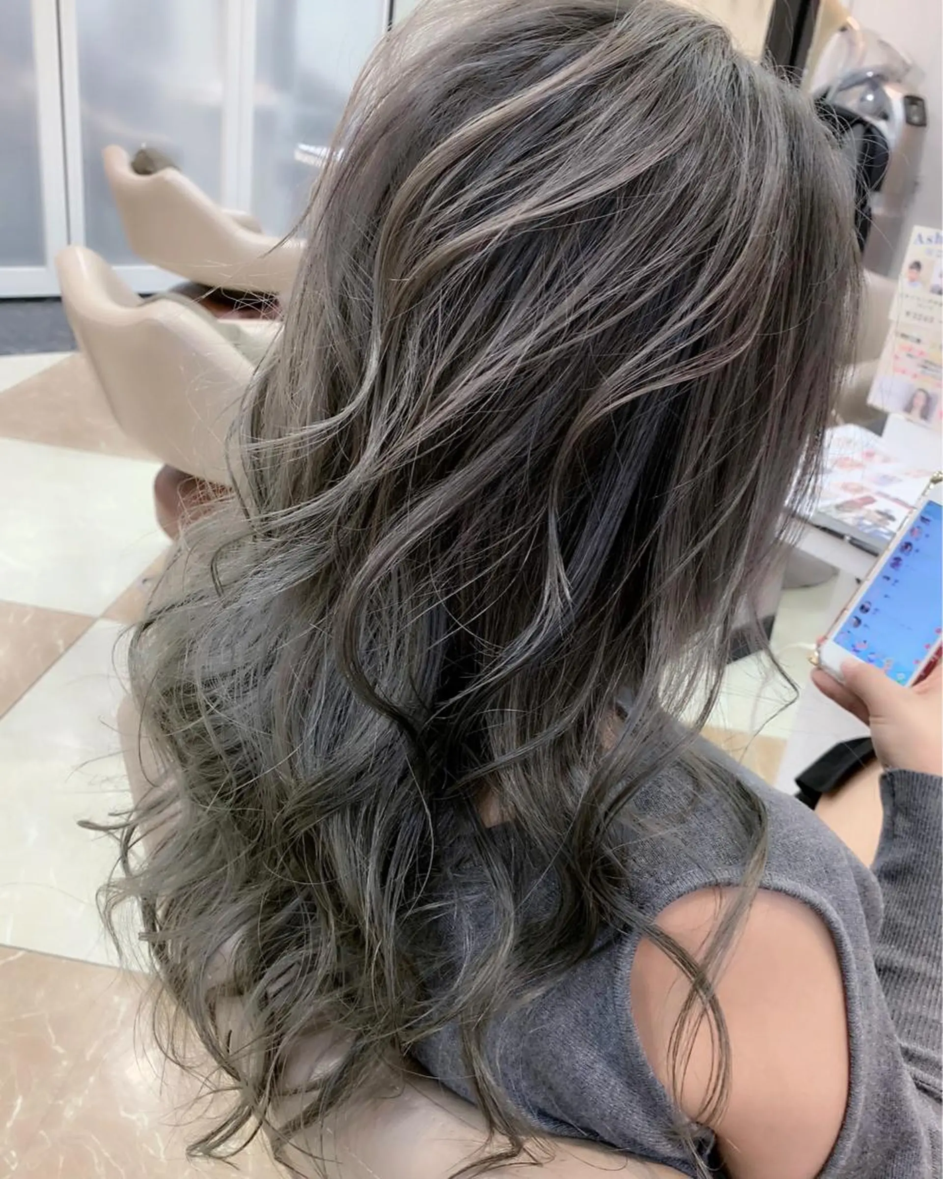 ロング カラー ヘアカラー トリートメント Ash川越店／ 松本　亮二のヘアスタイル