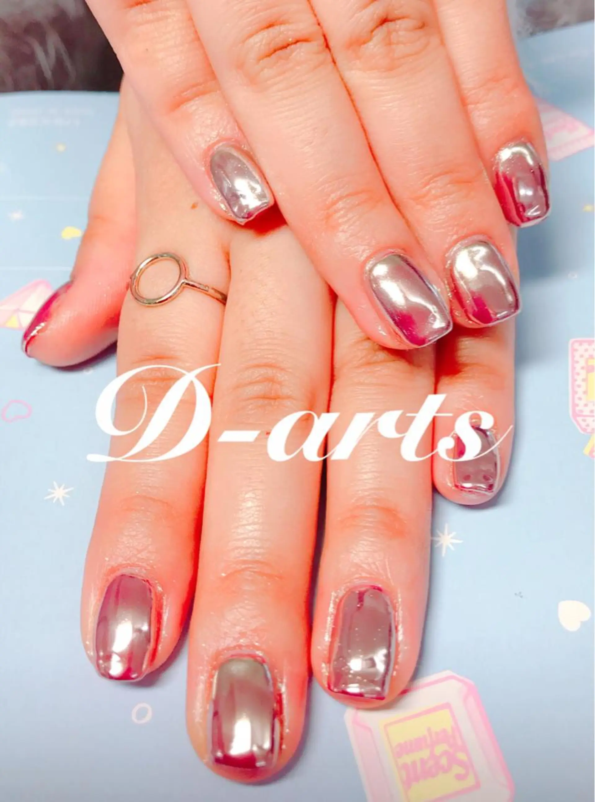 ネイル 長さ出し メンズネイル ミラーネイル 持ち込み スカルプネイル S&S 村田小百合のネイルデザイン