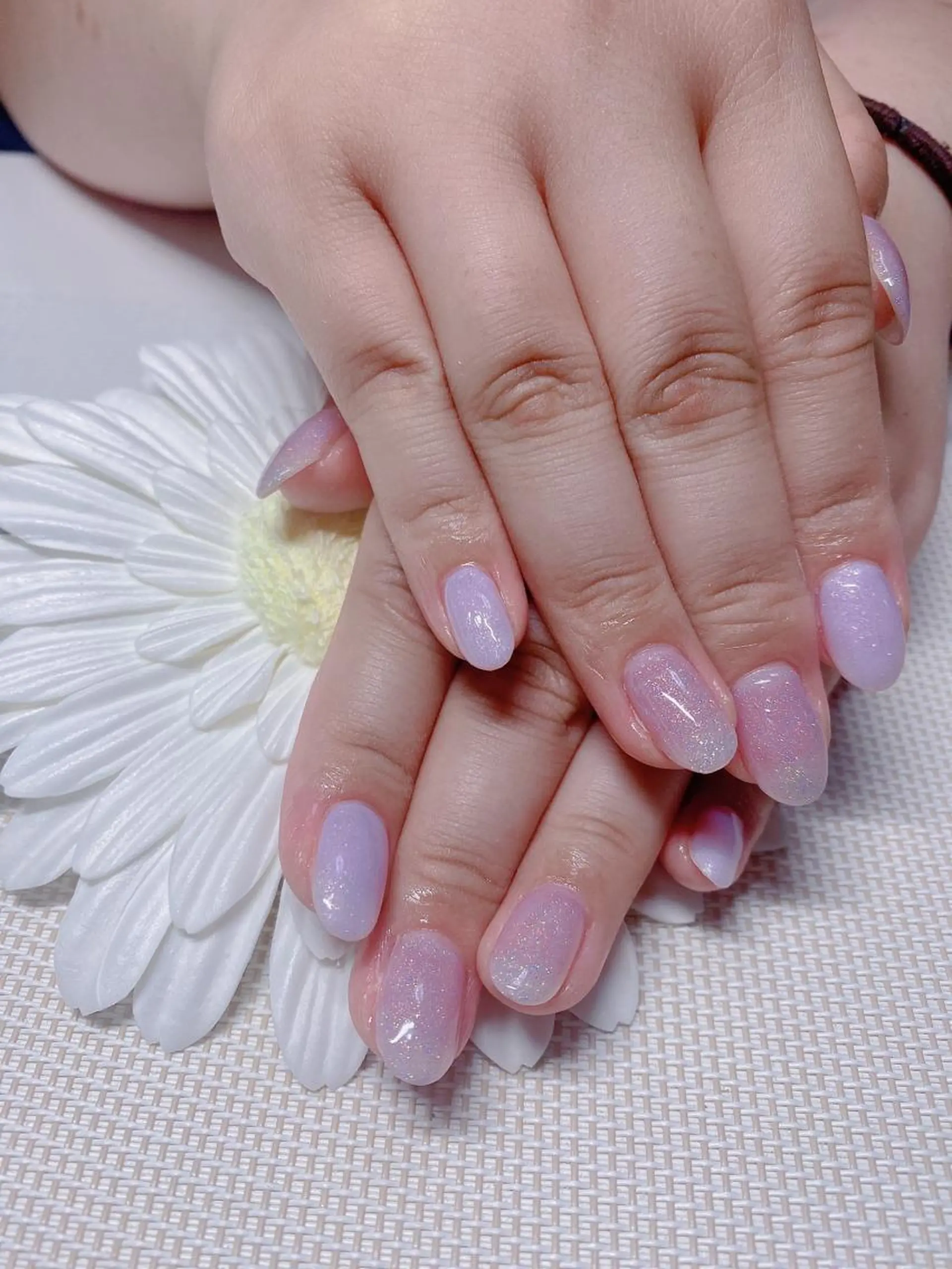ネイル ラメ(グリッター) ワンカラーネイル ピンク Jasmine nailsalon所属・ジャスミン ネイルサロンのネイルデザイン