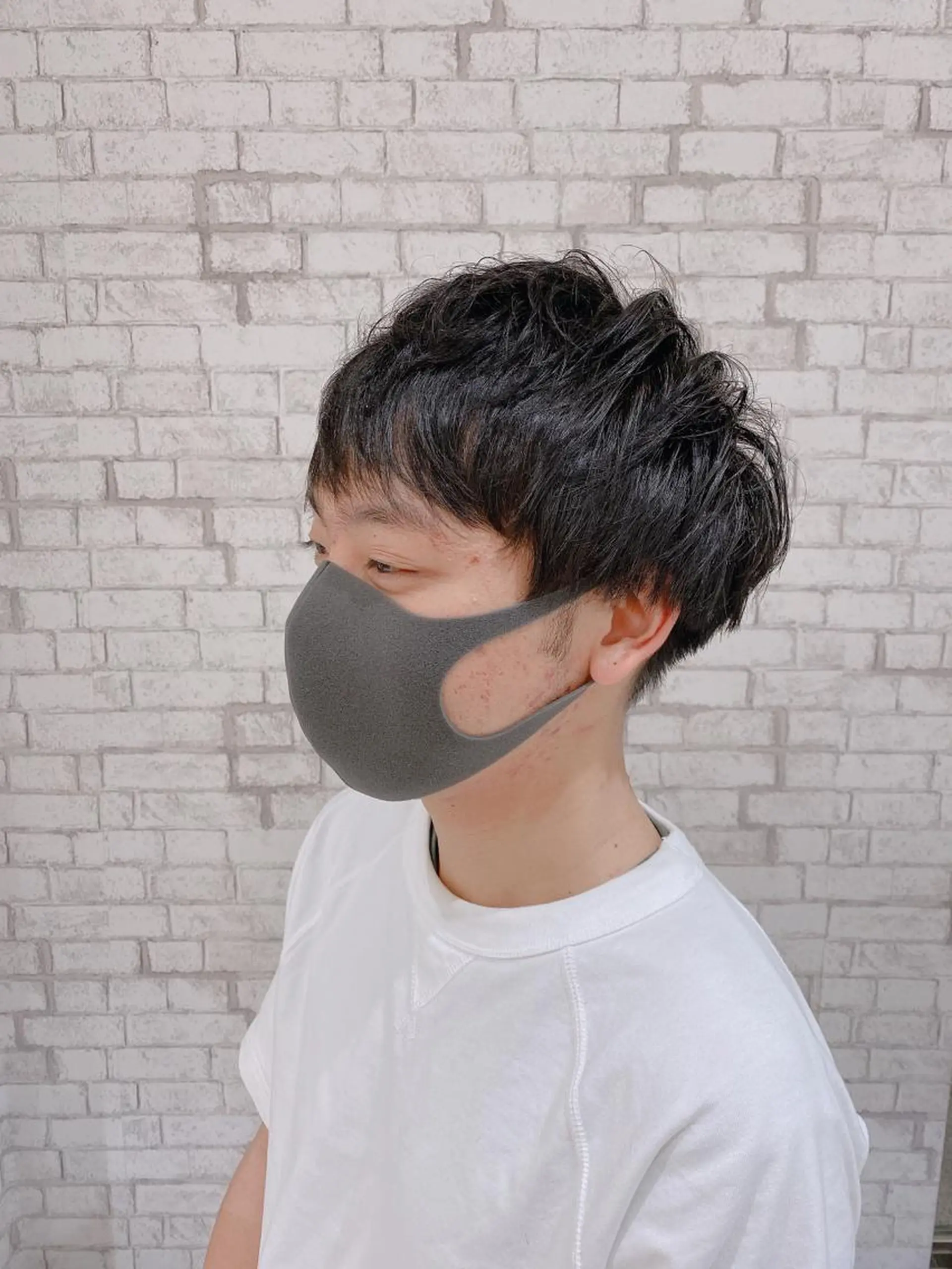 ショート ヘアアレンジ メンズ カット ブリーチなし艶カラー 東家のヘアスタイル