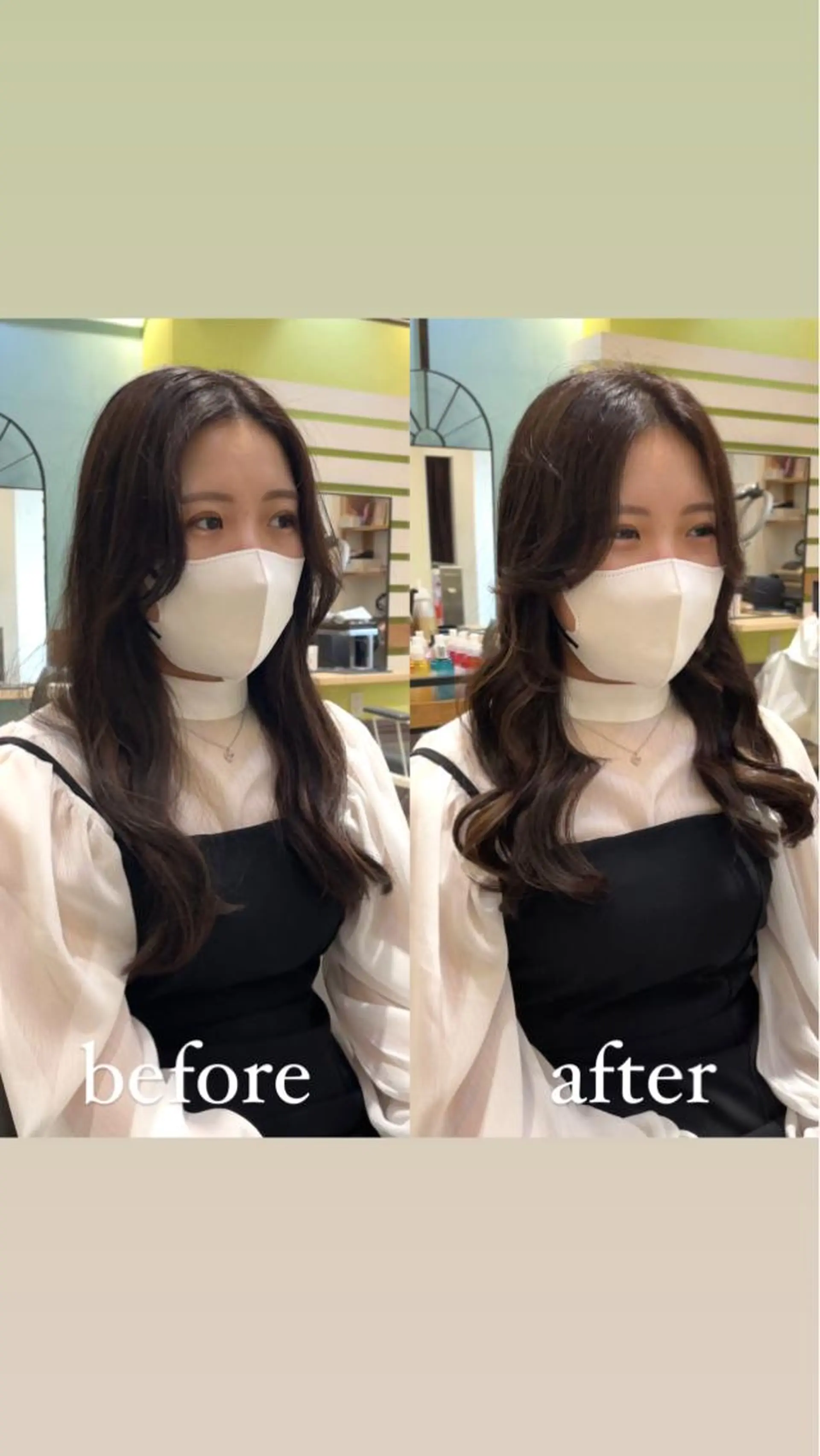 ロング くびれヘア 伸ばしかけ 髪質改善 韓国風ヘア レイヤーカット カット ヘアカラー トリートメント ヘッドスパ 大人可愛い透明感🌟 小顔・韓国髪🌟野中のヘアスタイル