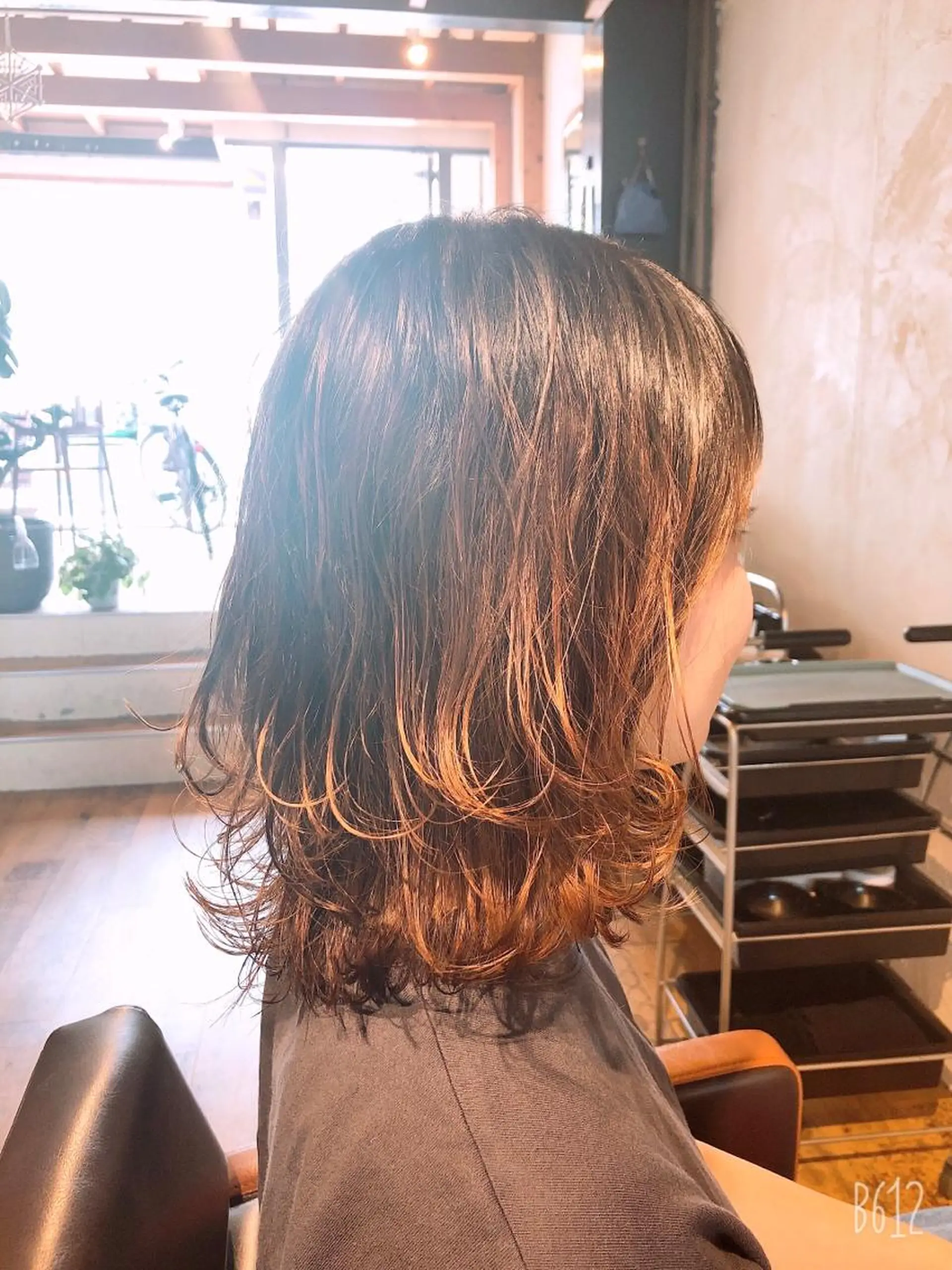 ミディアム ウルフカット カット パーマ 公庄　グジョウ 　隆　　タカシのヘアスタイル