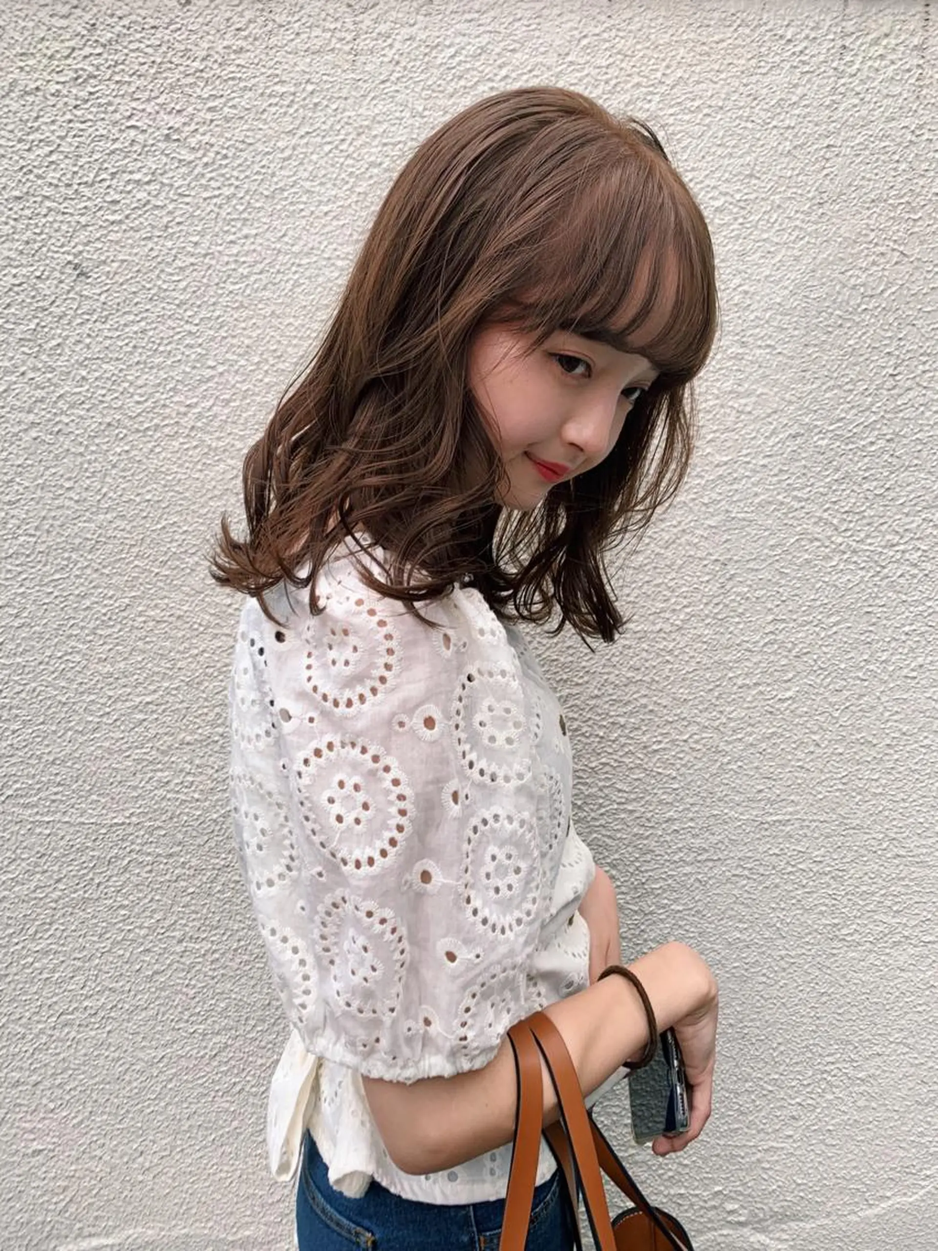 ミディアム カット ヘアカラー トリートメント No1韓国風レイヤー &カチモリ✨ /サキのヘアスタイル