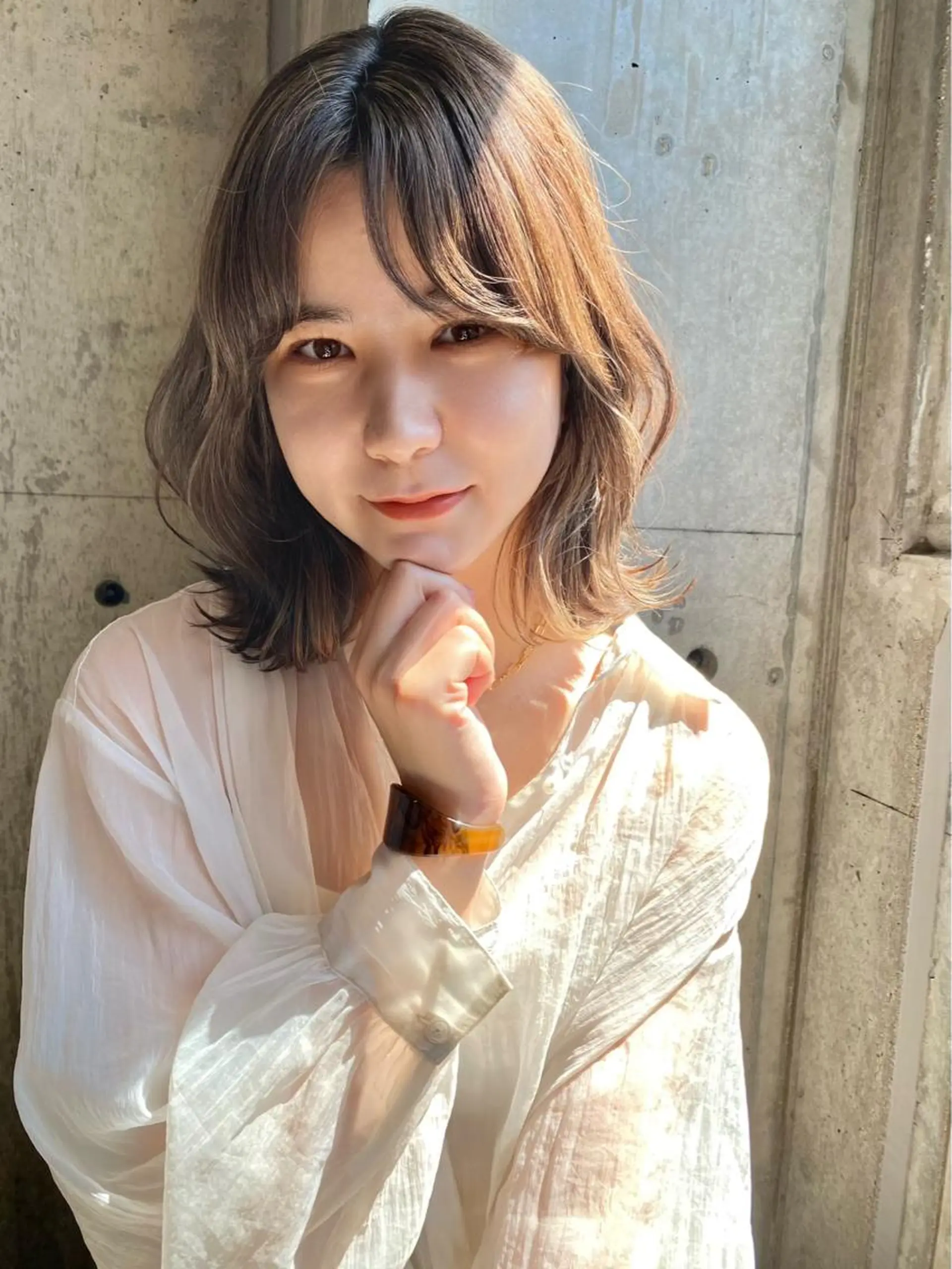 ミディアム カラー カット ヘアカラー トリートメント 似合わせカラーパーマ 🌿kitin米川のヘアスタイル