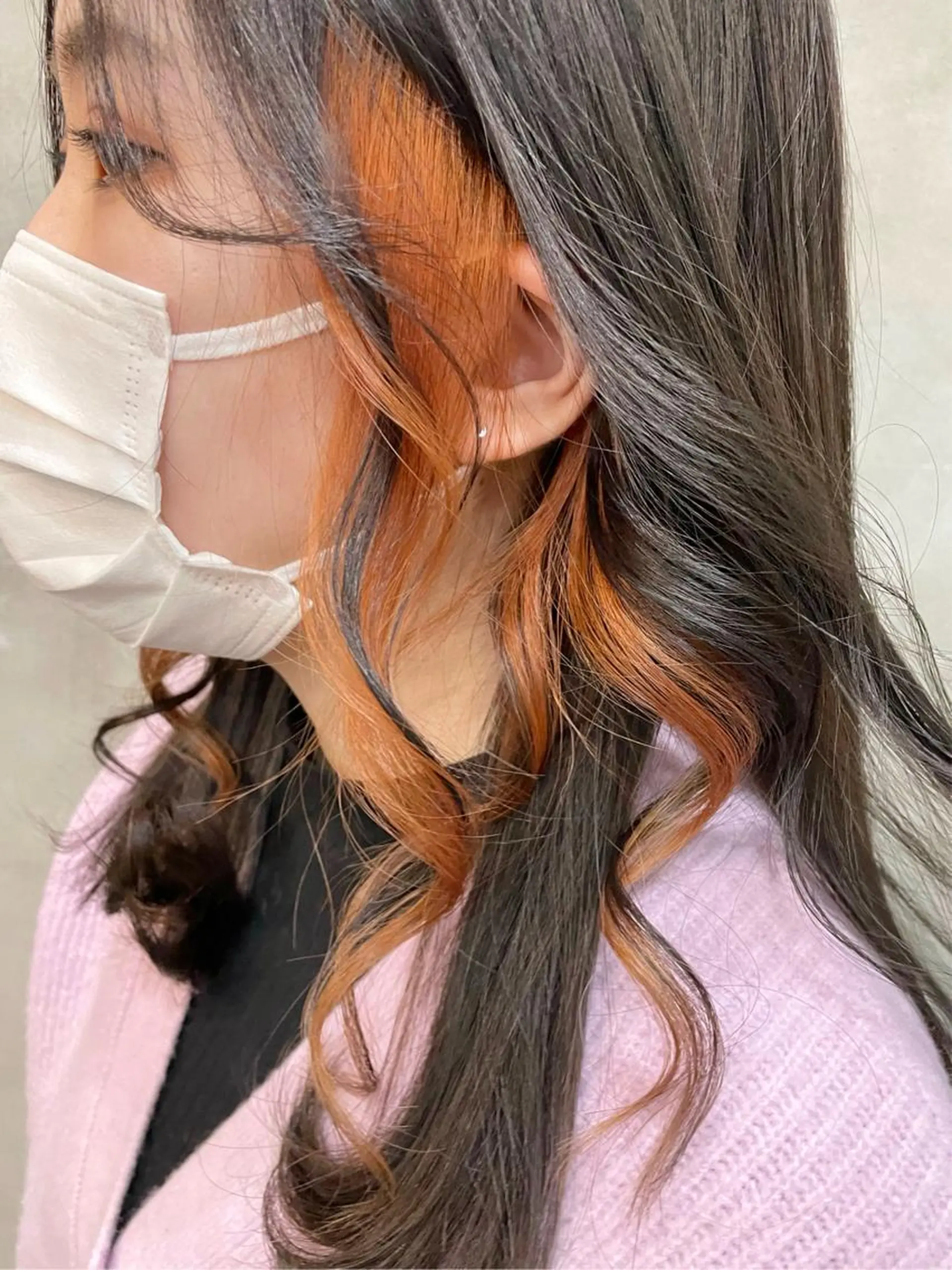 セミロング カラー ヘアカラー トリートメント 【ピンク/韓国ヘア/ ヘアセット】亜海のヘアスタイル