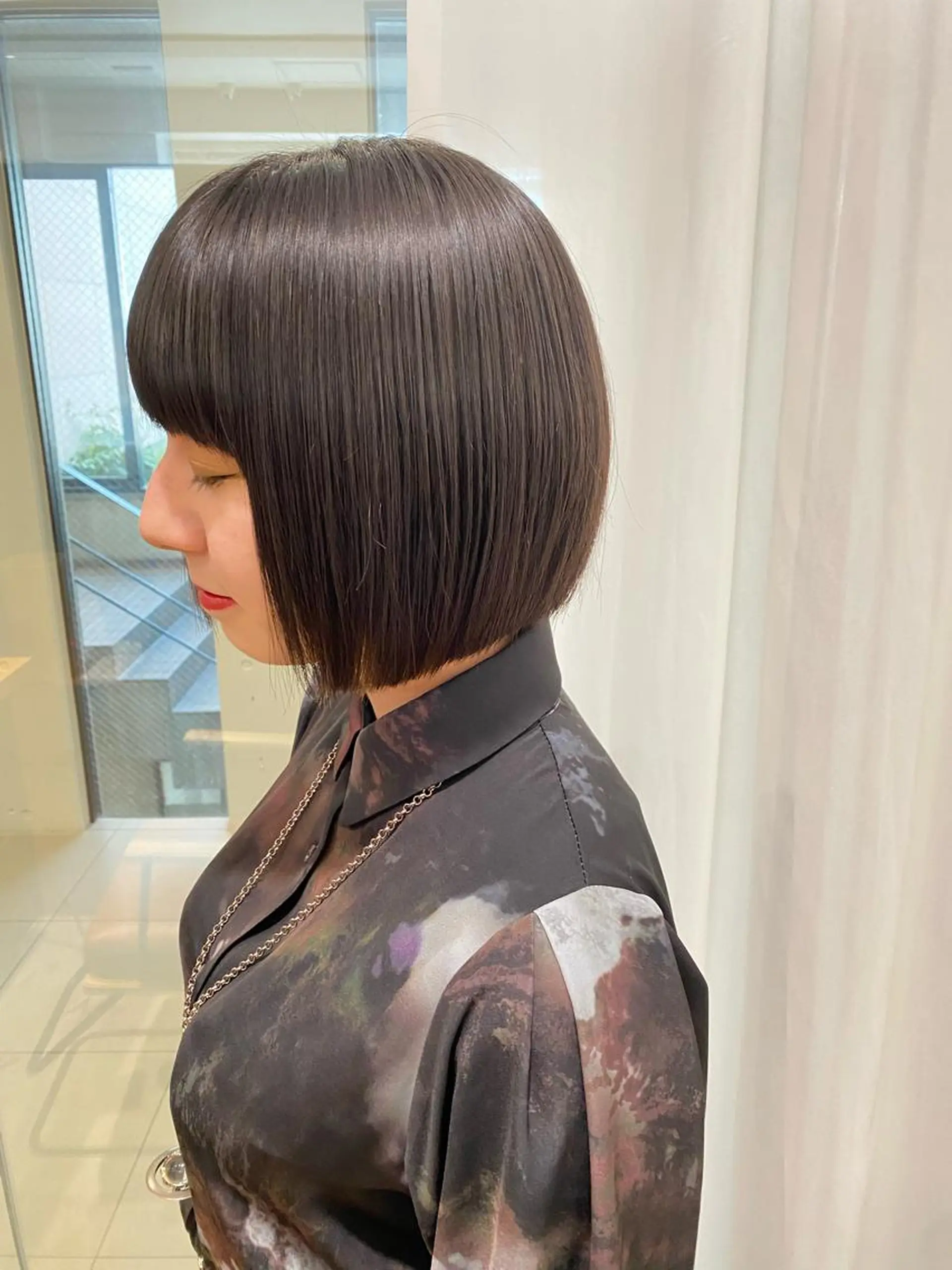 ショート パーマ ショートボブ ボブ 髪質改善 ショートヘア カット 縮毛矯正 トリートメント 田中 アキオのヘアスタイル
