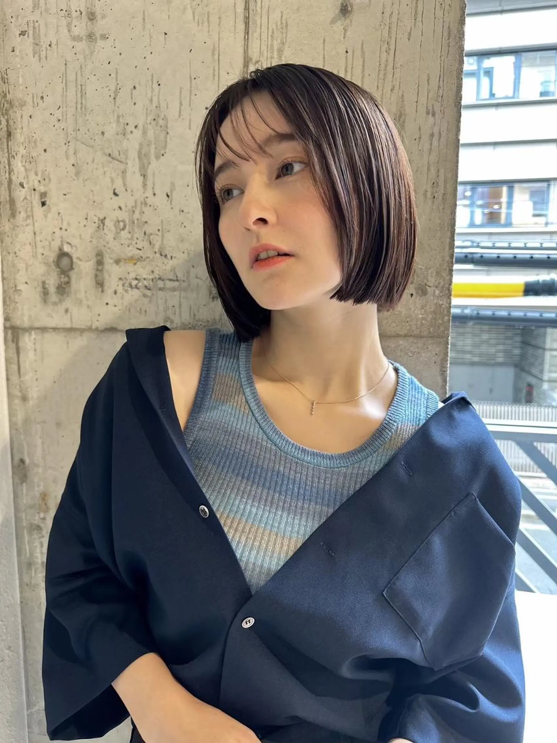 ミディアム トリートメント 難波/ヘアカラー 藤原育美のヘアスタイル