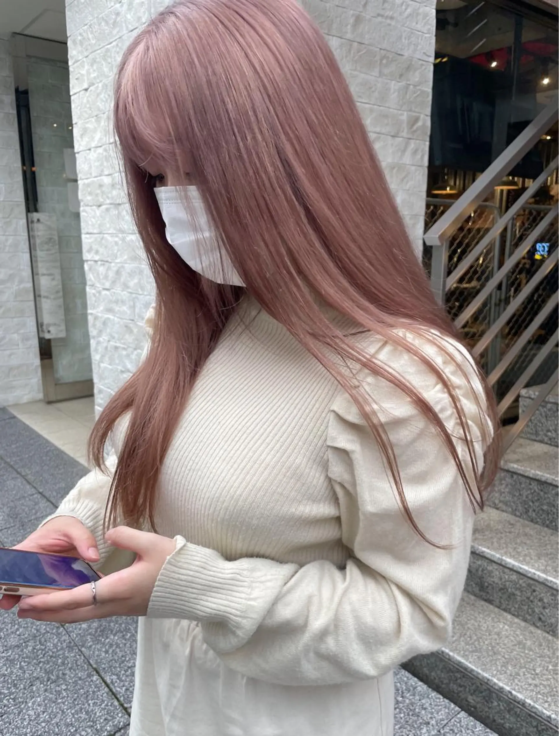 ロング カラー ヘアアレンジ 小顔レイヤー×コンパ クトボブ/林隆平のヘアスタイル