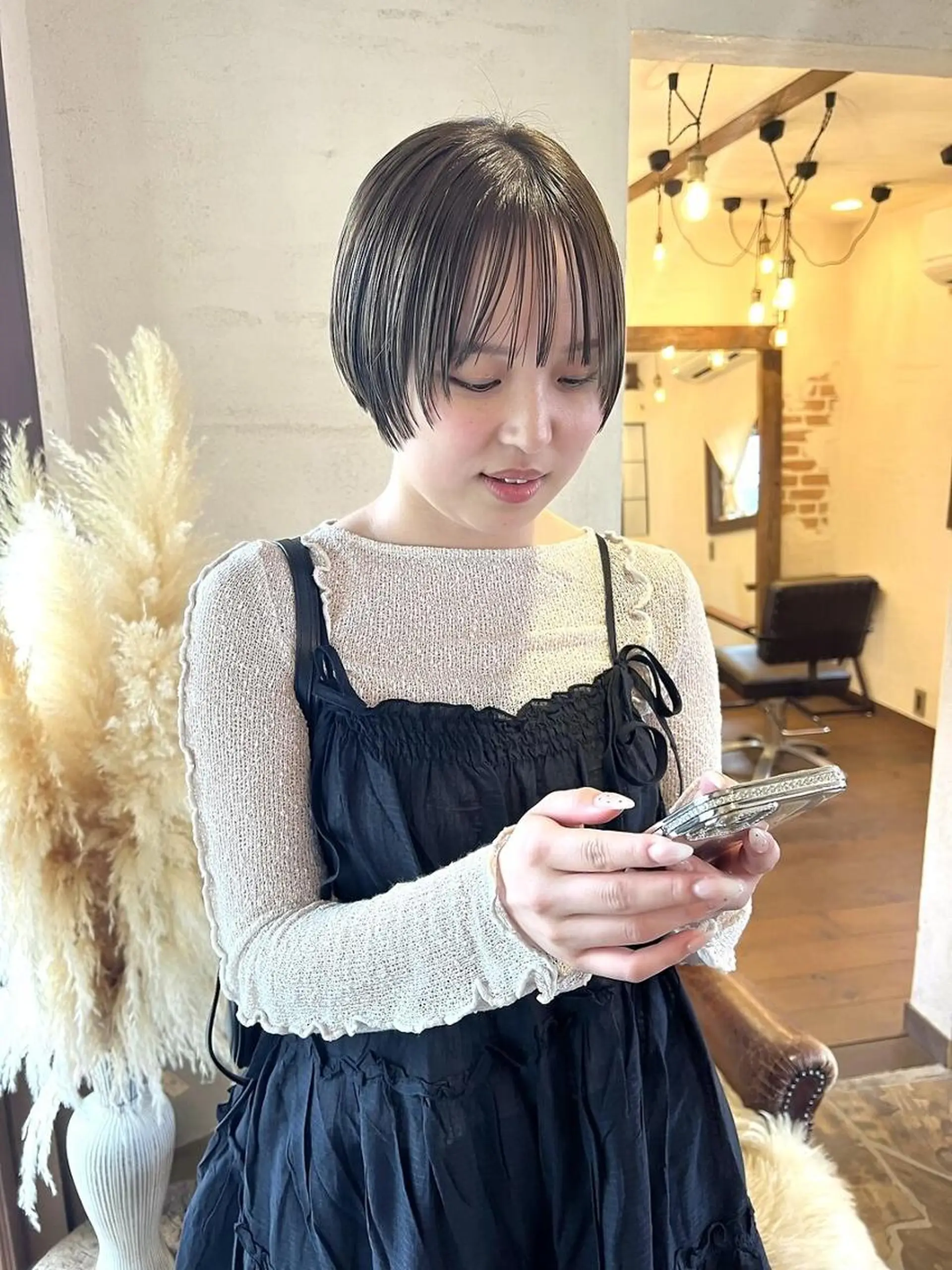 ミディアム カット ヘアカラー トリートメント 田島 千愛のヘアスタイル