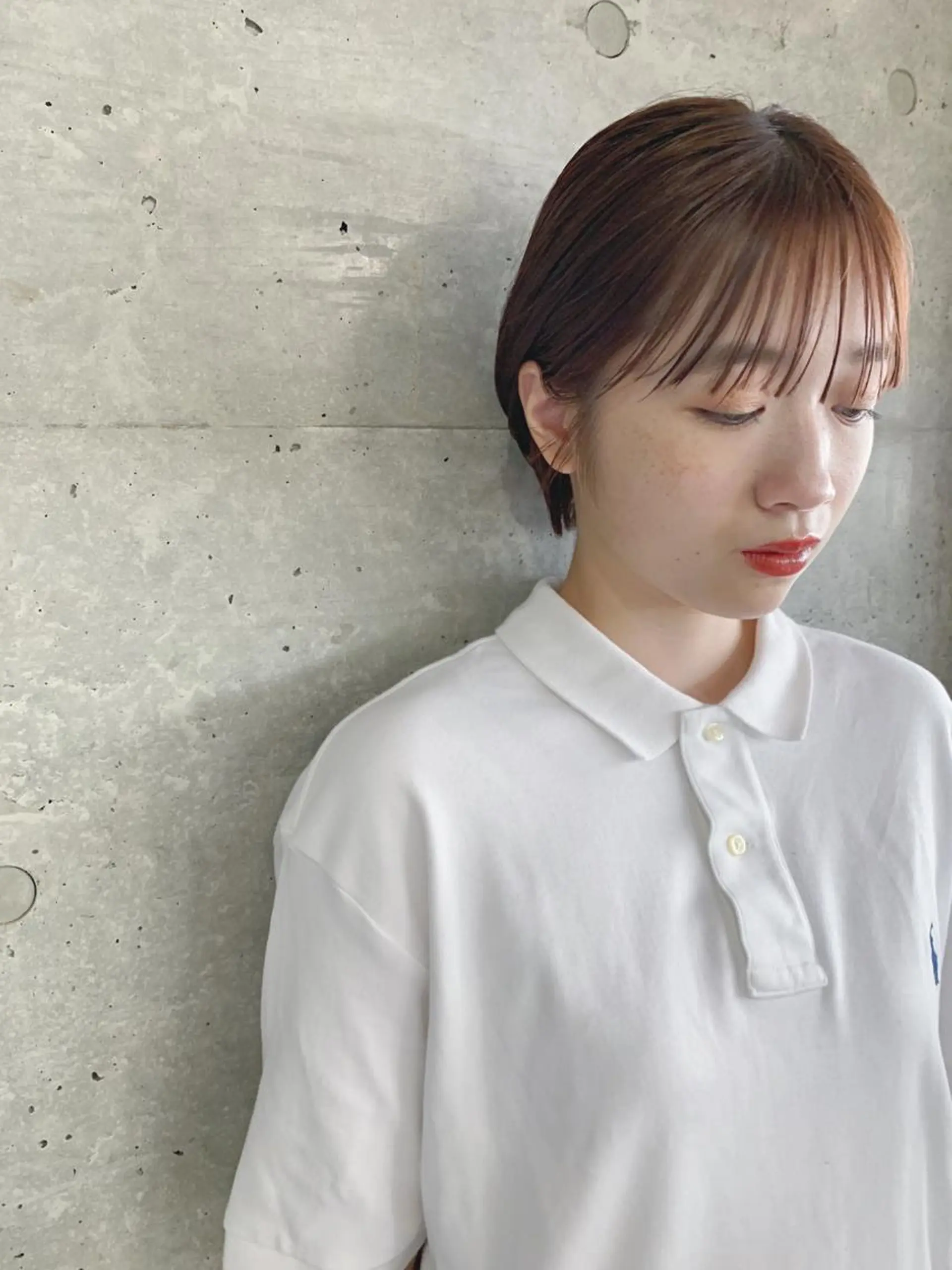 ショート カラー ボブパーマコテ巻き風 パーマNo1深江秀平のヘアスタイル