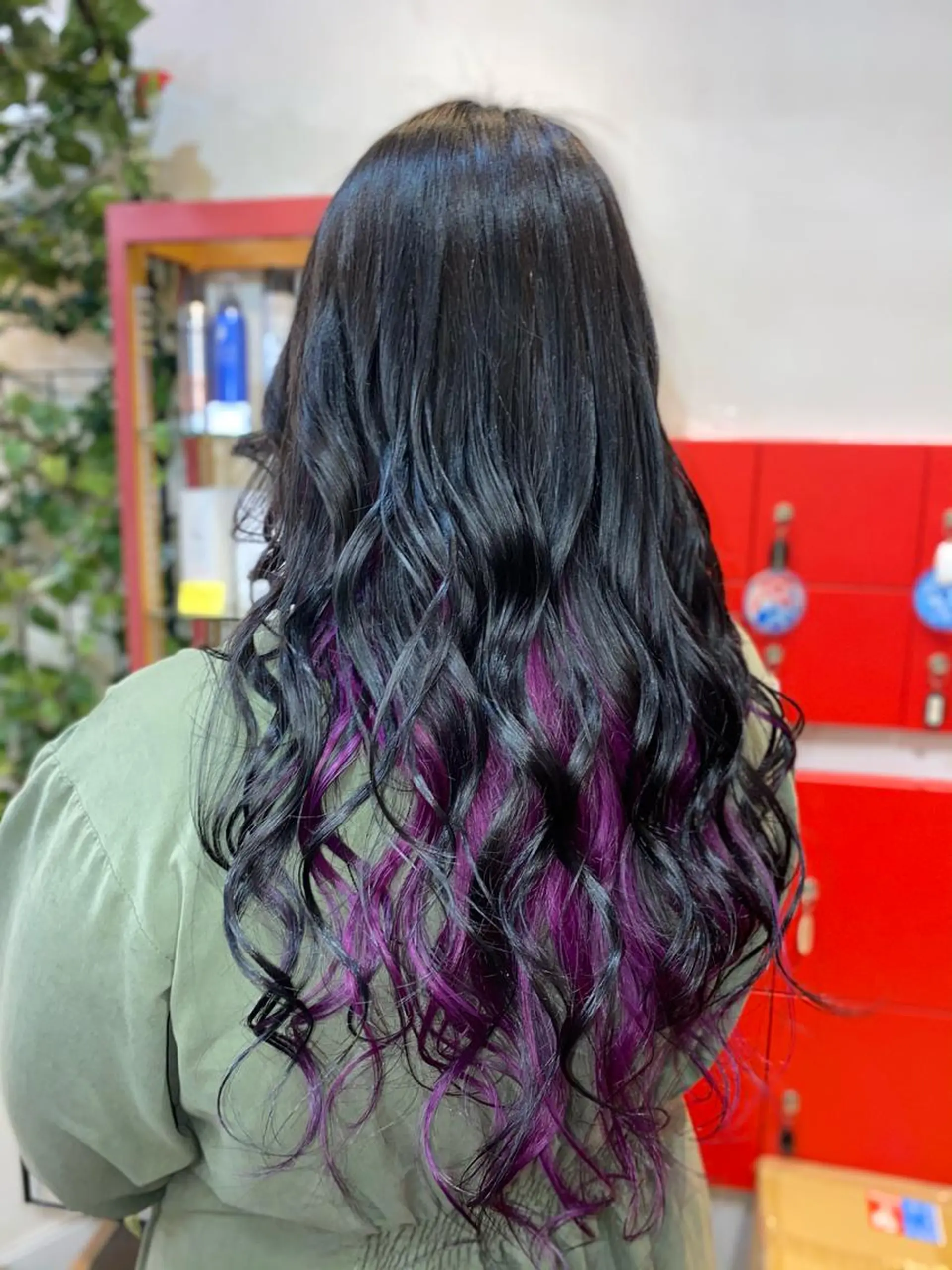 セミロング パープルカラー ヘアカラー ゆぴ☾‪/推しカラー /ハイトーンのヘアスタイル