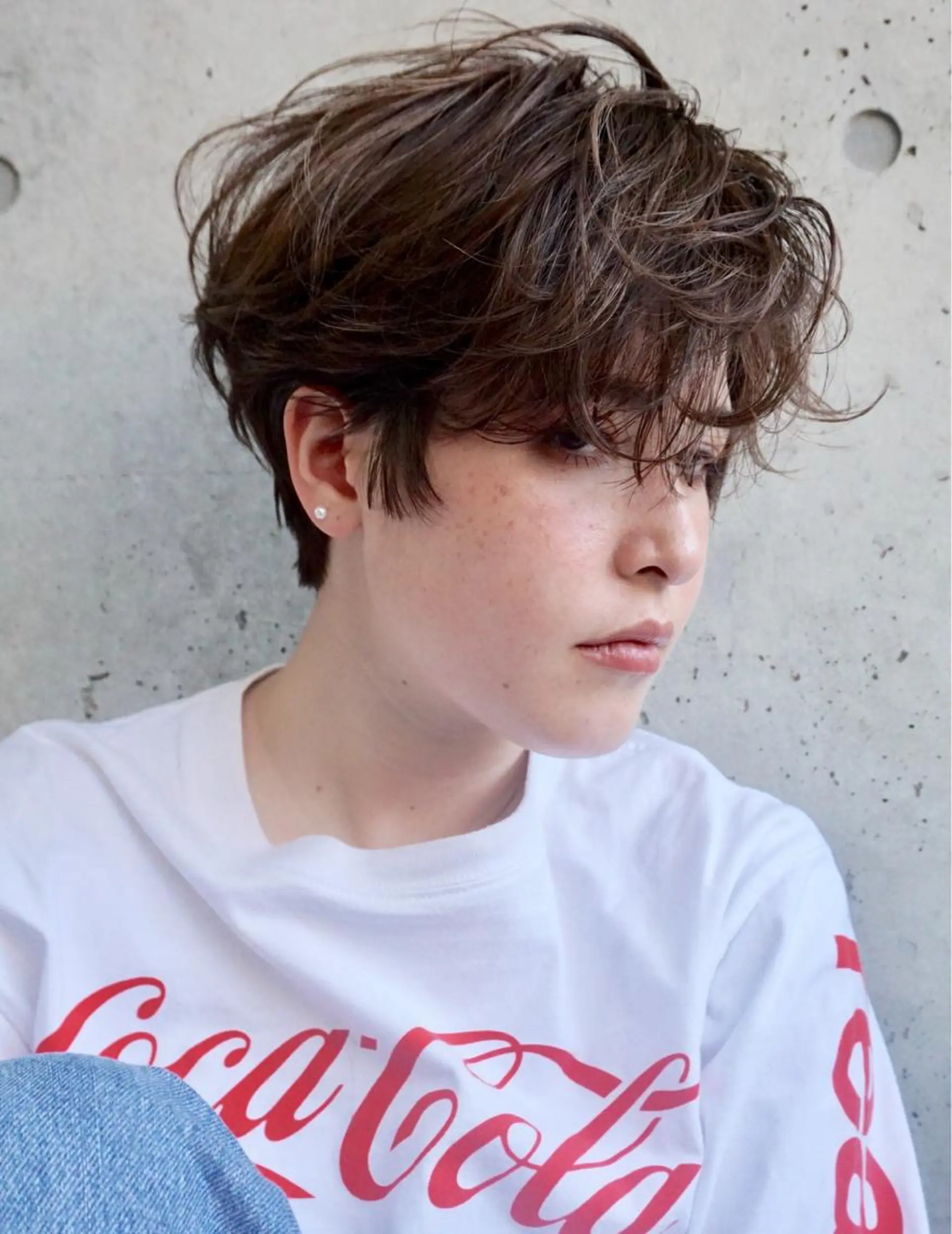 ショート カラー パーマ ハイライトカラー 外国人風カラー ハイライト ショートヘア カット パーマ トリートメント 似合わせ レイヤー須川のヘアスタイル