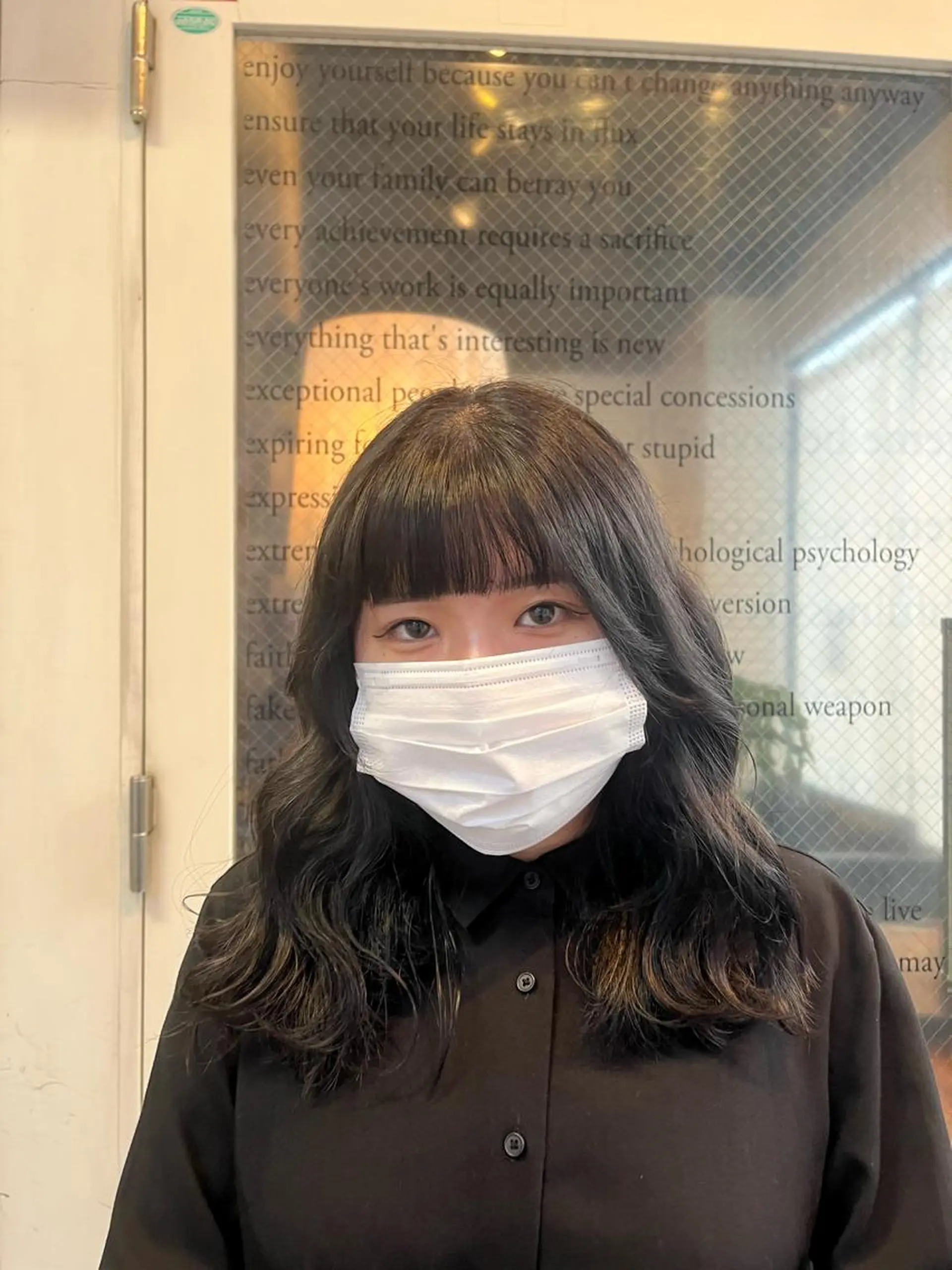 カラー えんぐちとも／透明感 カラー／博多ボブのヘアスタイル