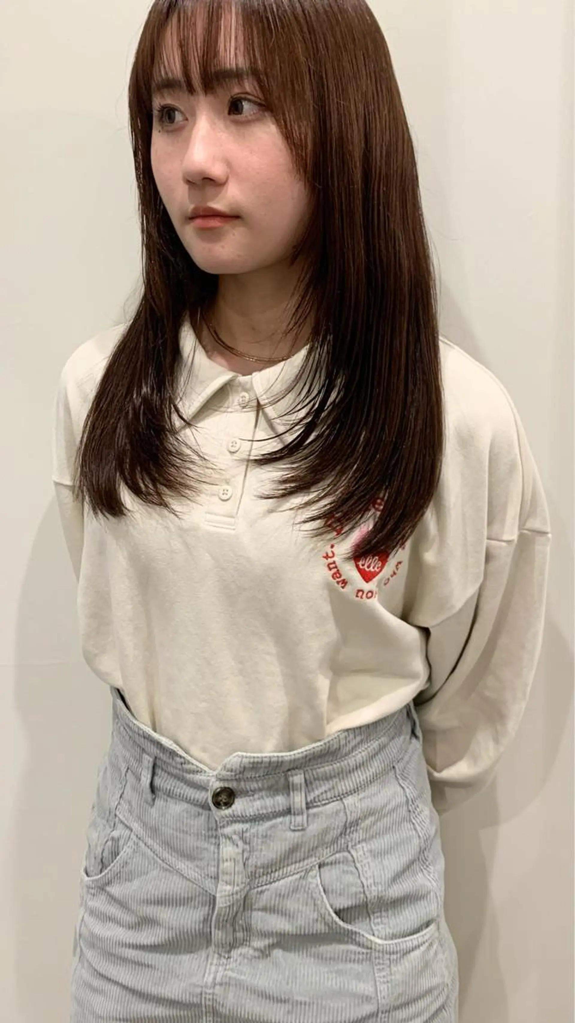 ロング カット トリートメント 落合希 Olivebeigeのヘアスタイル