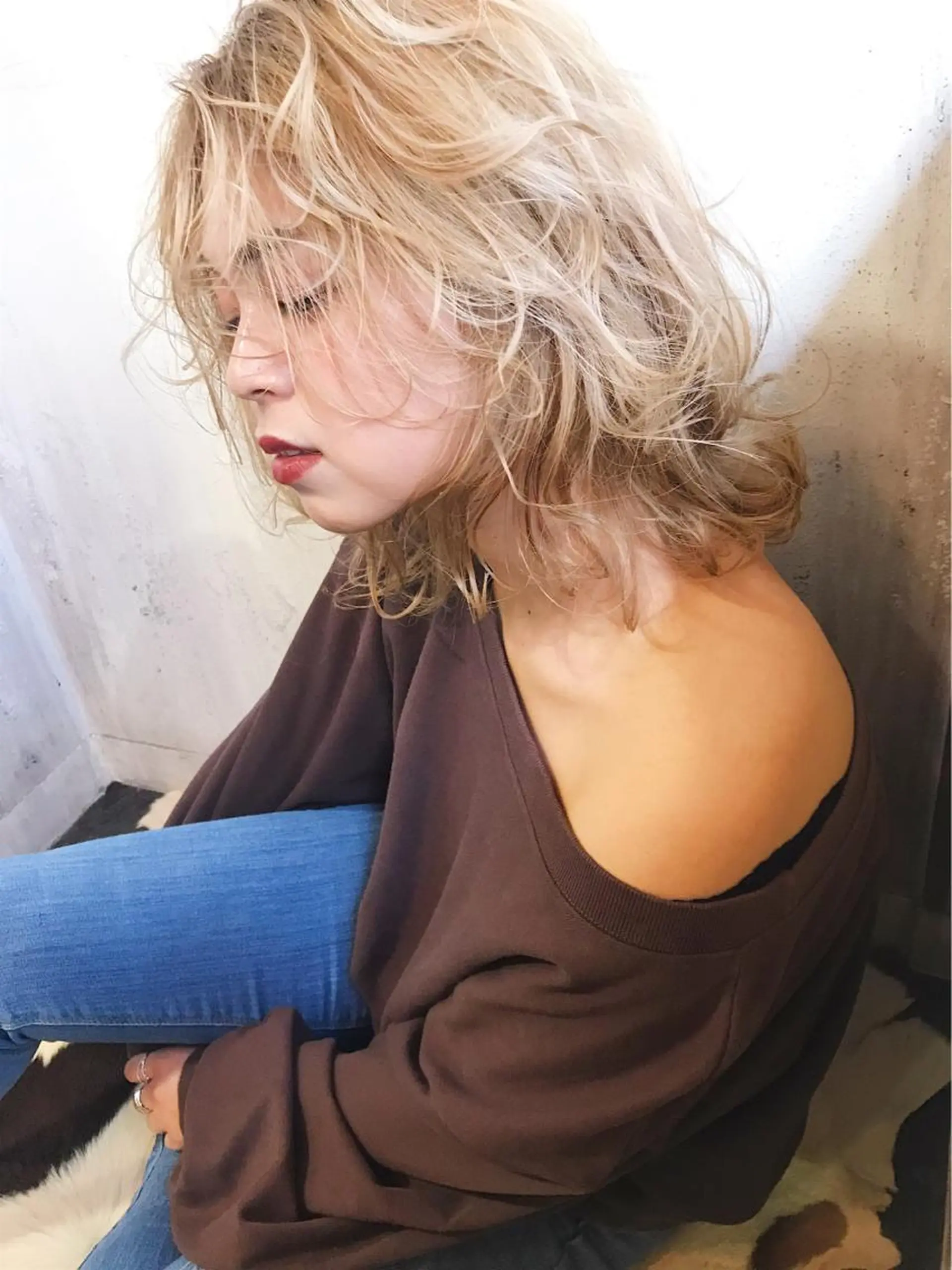 ミディアム ヘアカラー 韓国 / 中国ヘア 🦋Noniのヘアスタイル