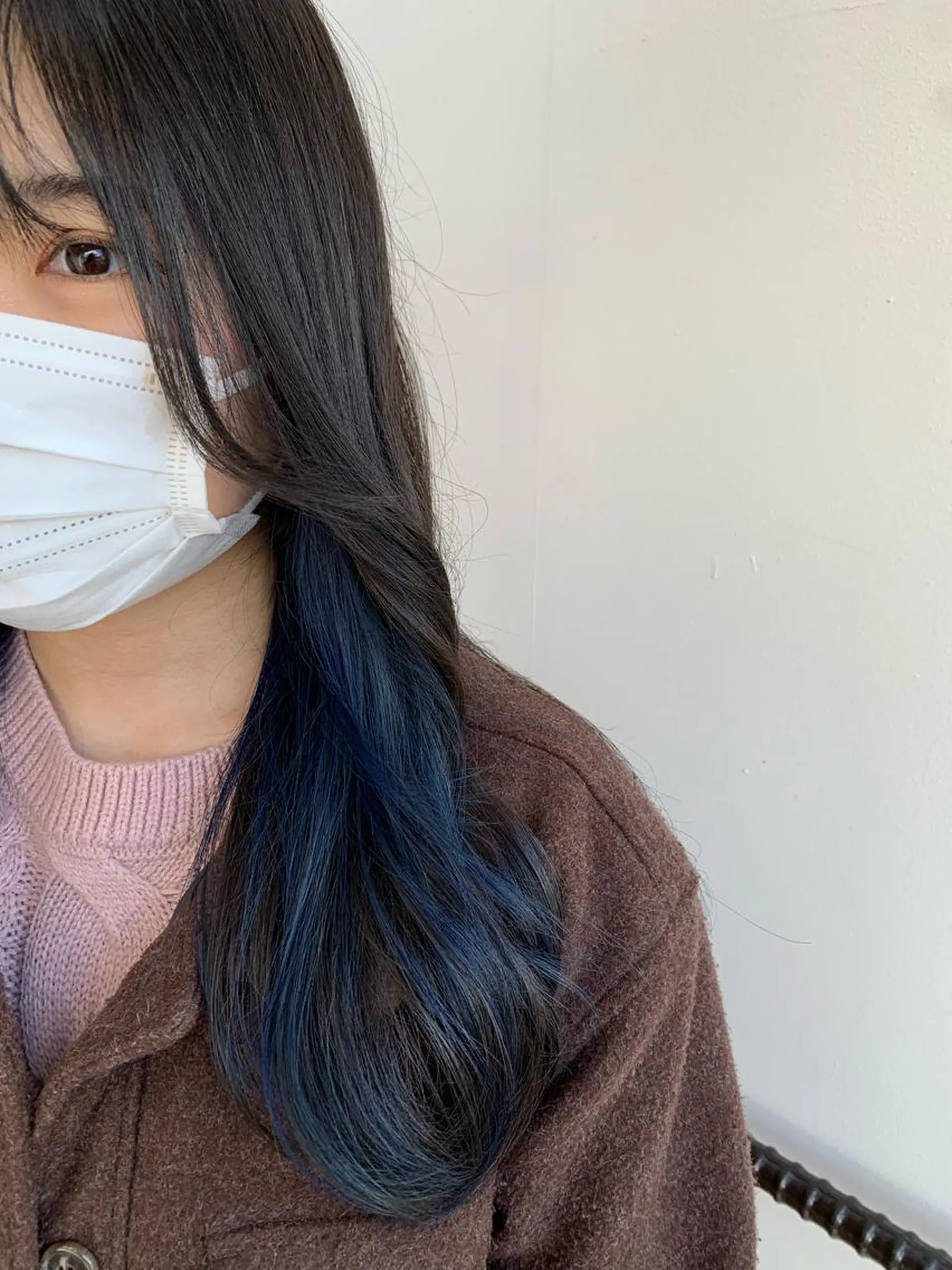 ロング カラー ブリーチ ブルーカラー Emma ecole所属・Emma ecole /栄/RIOのヘアスタイル