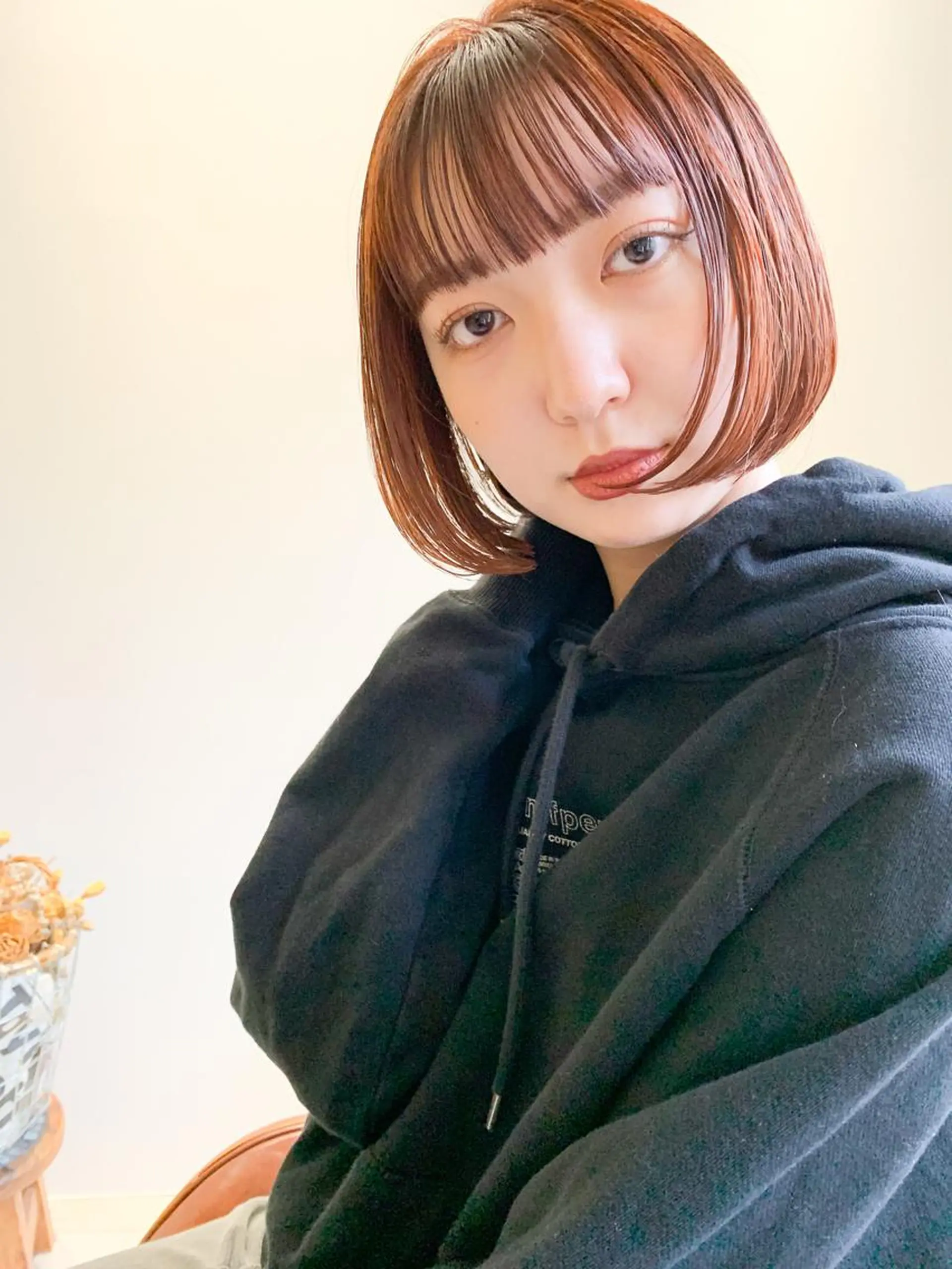 ショート カラー オレンジ ボブ tension 【テンション】のヘアスタイル