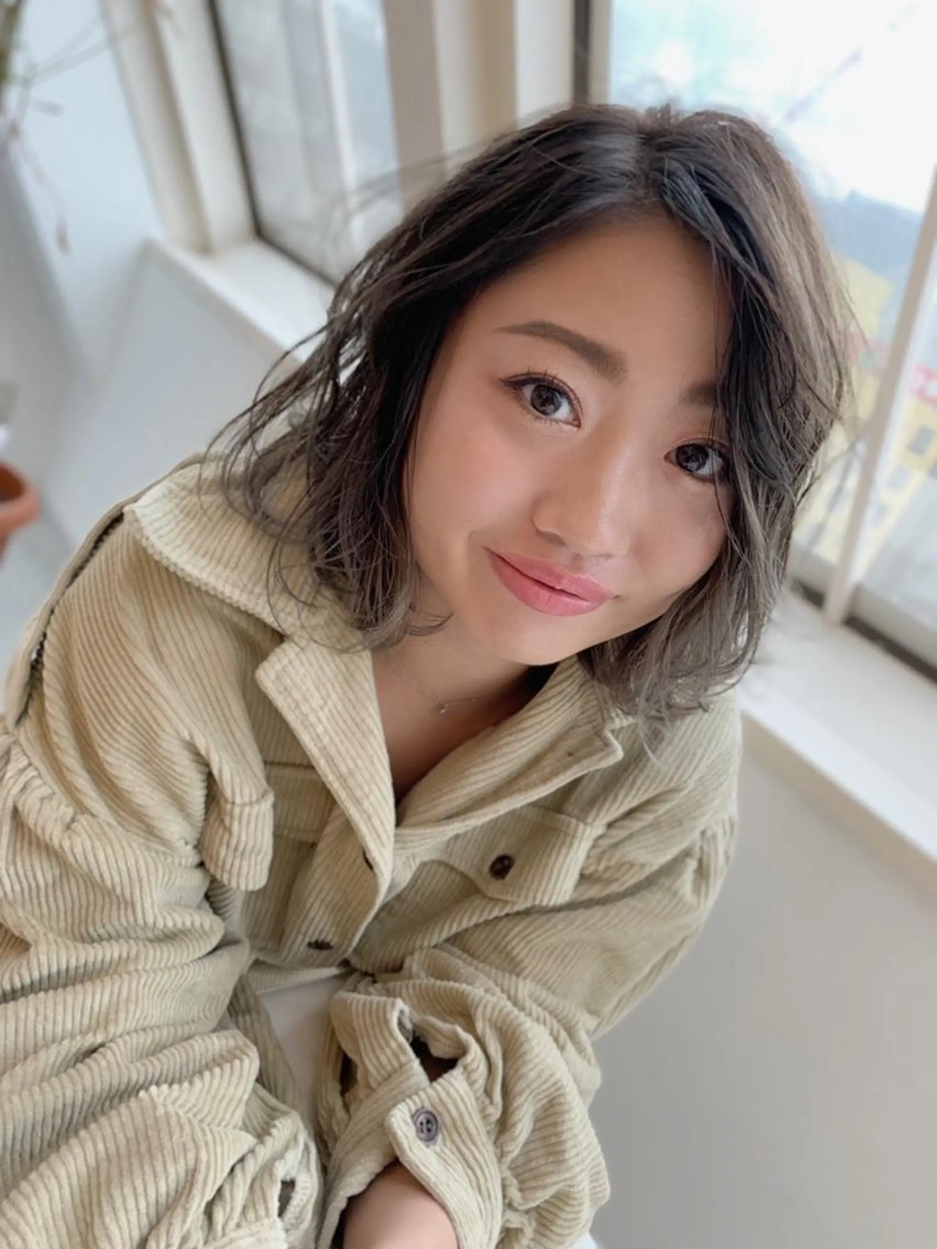 ミディアム ヘアカラー 村阪 由美子のヘアスタイル