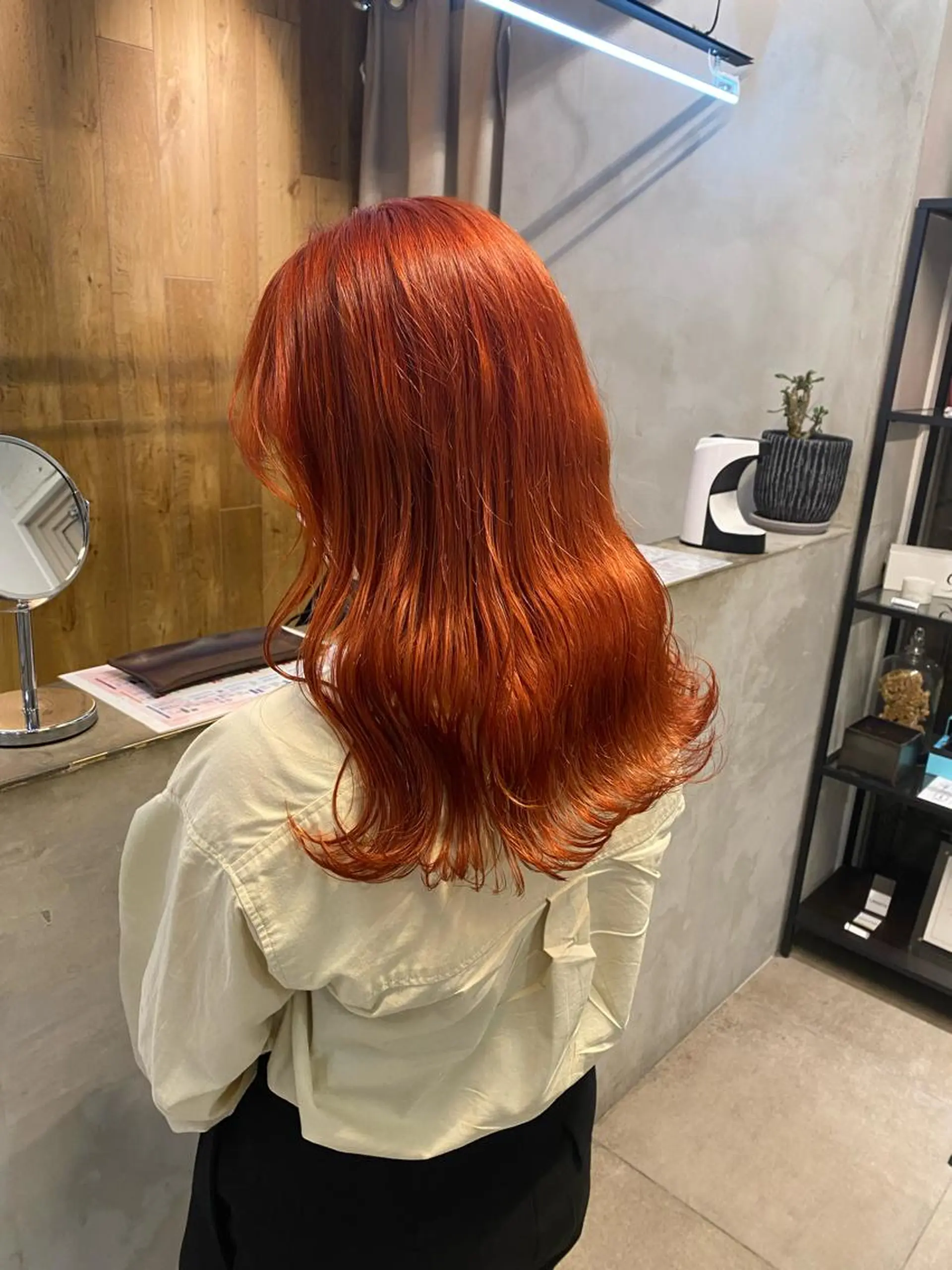 ミディアム カラー オレンジ ヘアカラー トリートメント 艶カラー 🤍🫧/makoのヘアスタイル