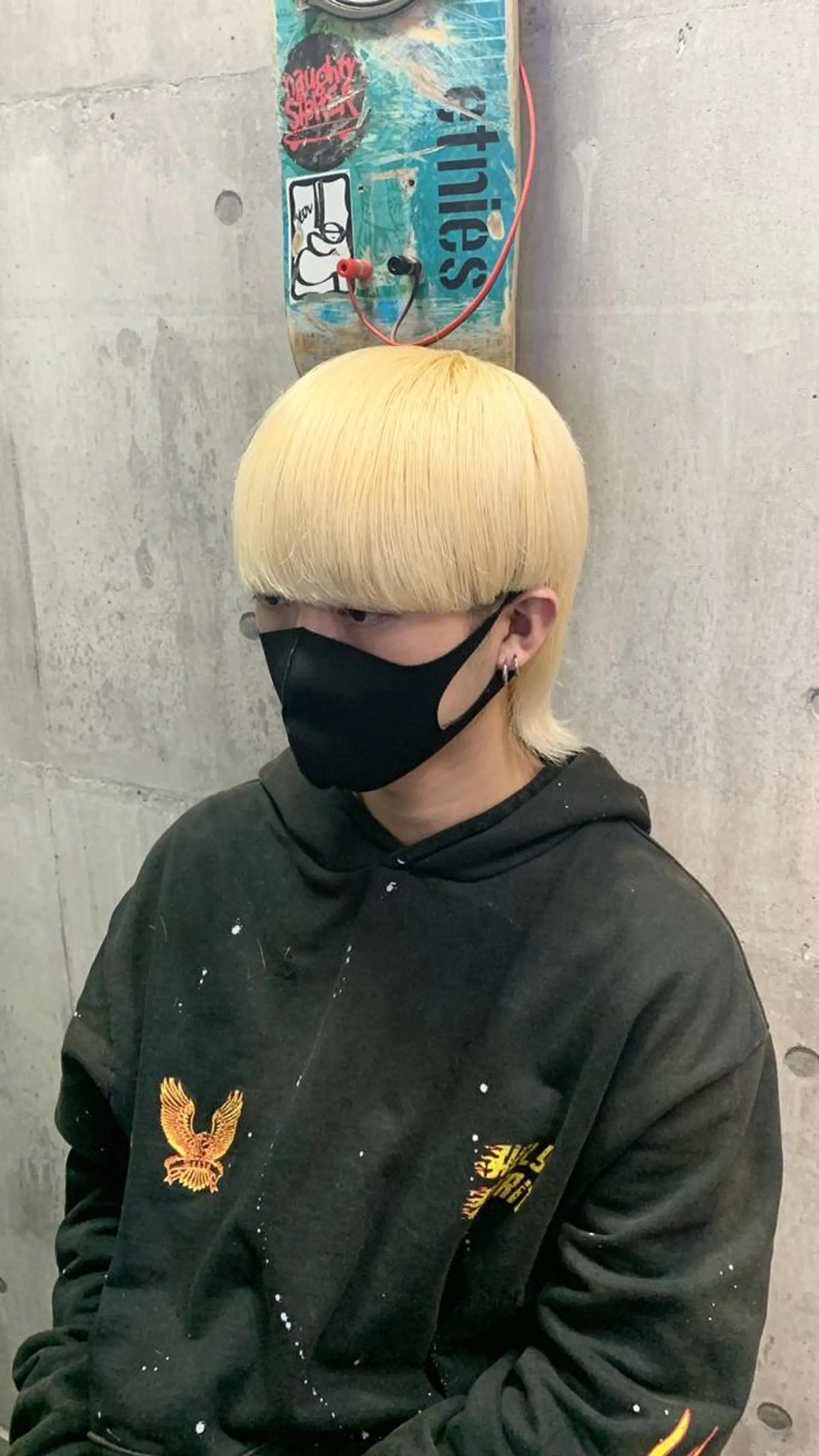 ショート カラー カット ハイトーン/メンズ/ ウルフ特化   小松のヘアスタイル