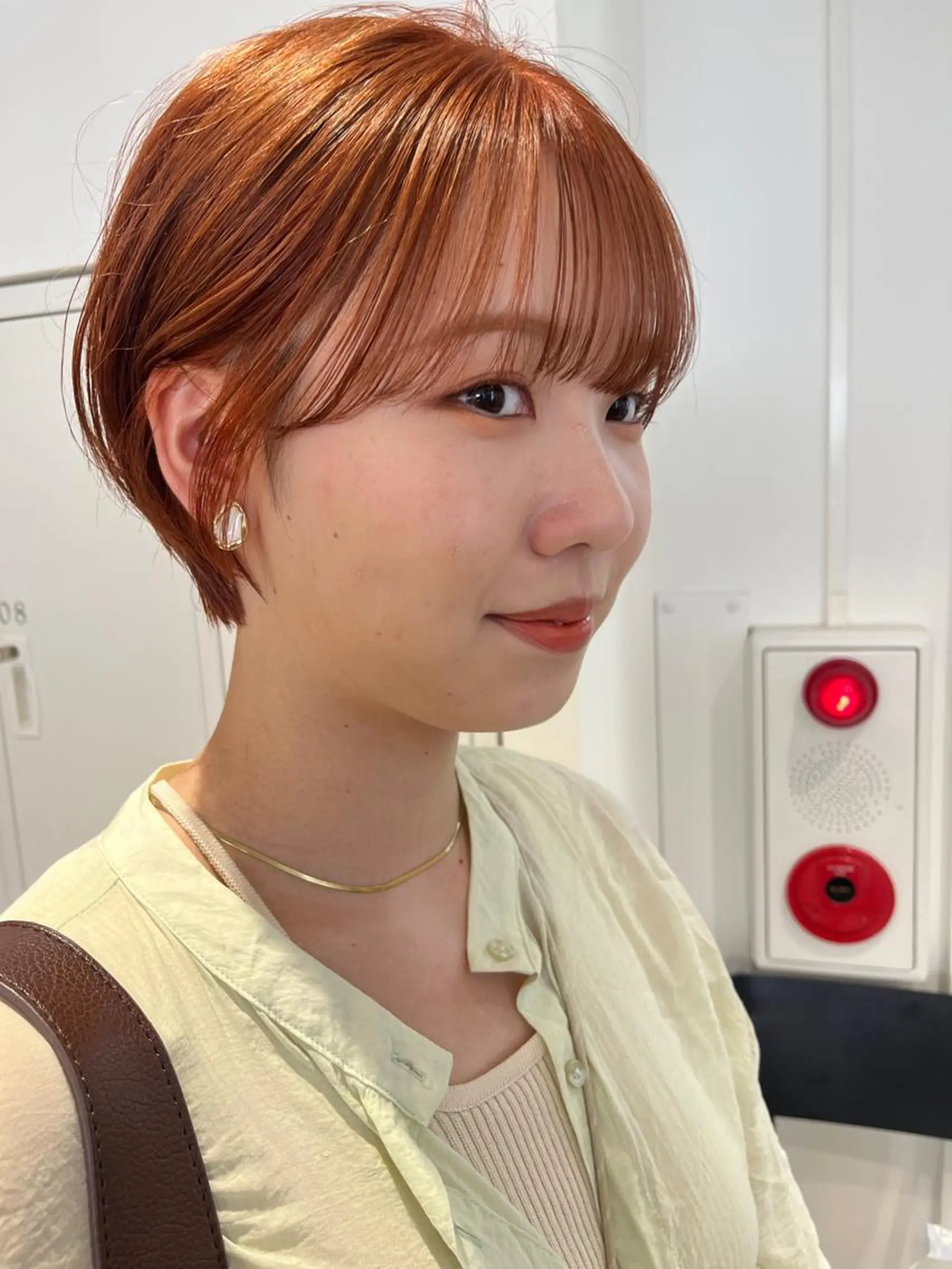 ショート カラー オレンジ ショートヘア カット ヘアカラー トリートメント SOYON 🤍CHIZU🤍.のヘアスタイル