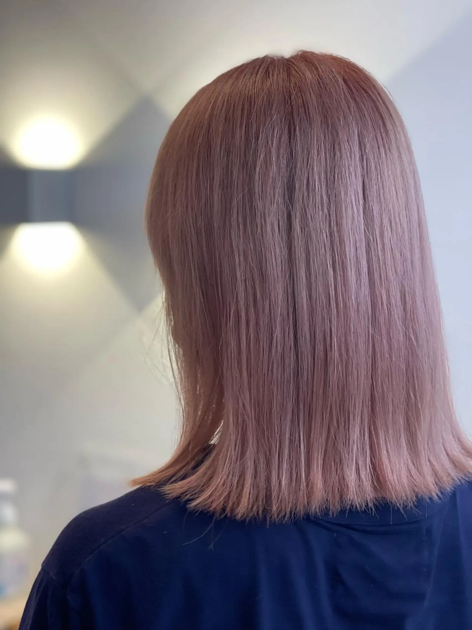 ミディアム カラー ブラウンカラー ピンクカラー ヘアカラー Hirose Ryoのヘアスタイル