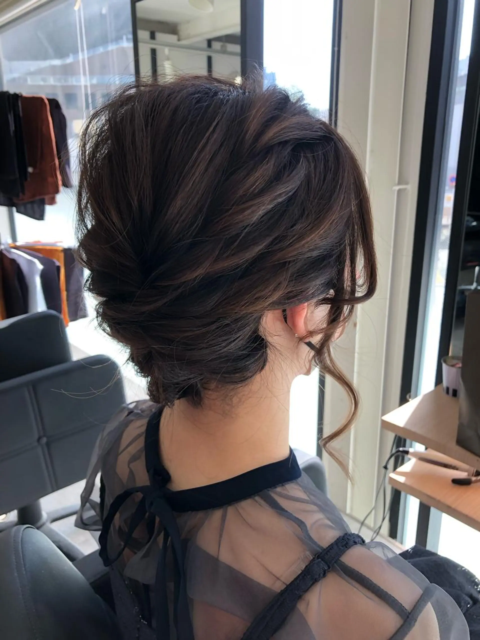 セミロング ヘアアレンジ alpha. カラーエクステ下妻のヘアスタイル