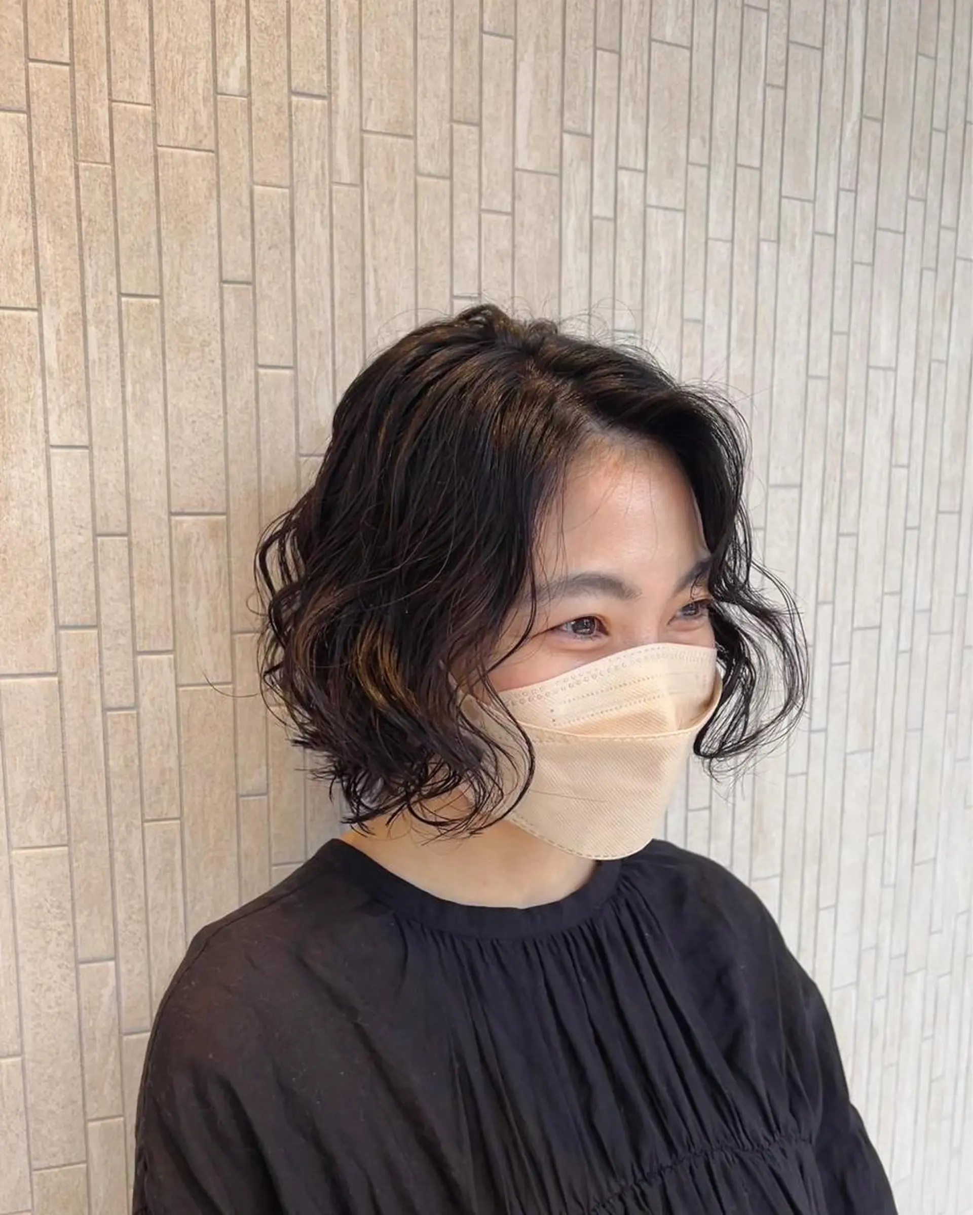 ショート パーマ ボブ カット パーマ Aya/四条烏丸/ インナーカラーのヘアスタイル