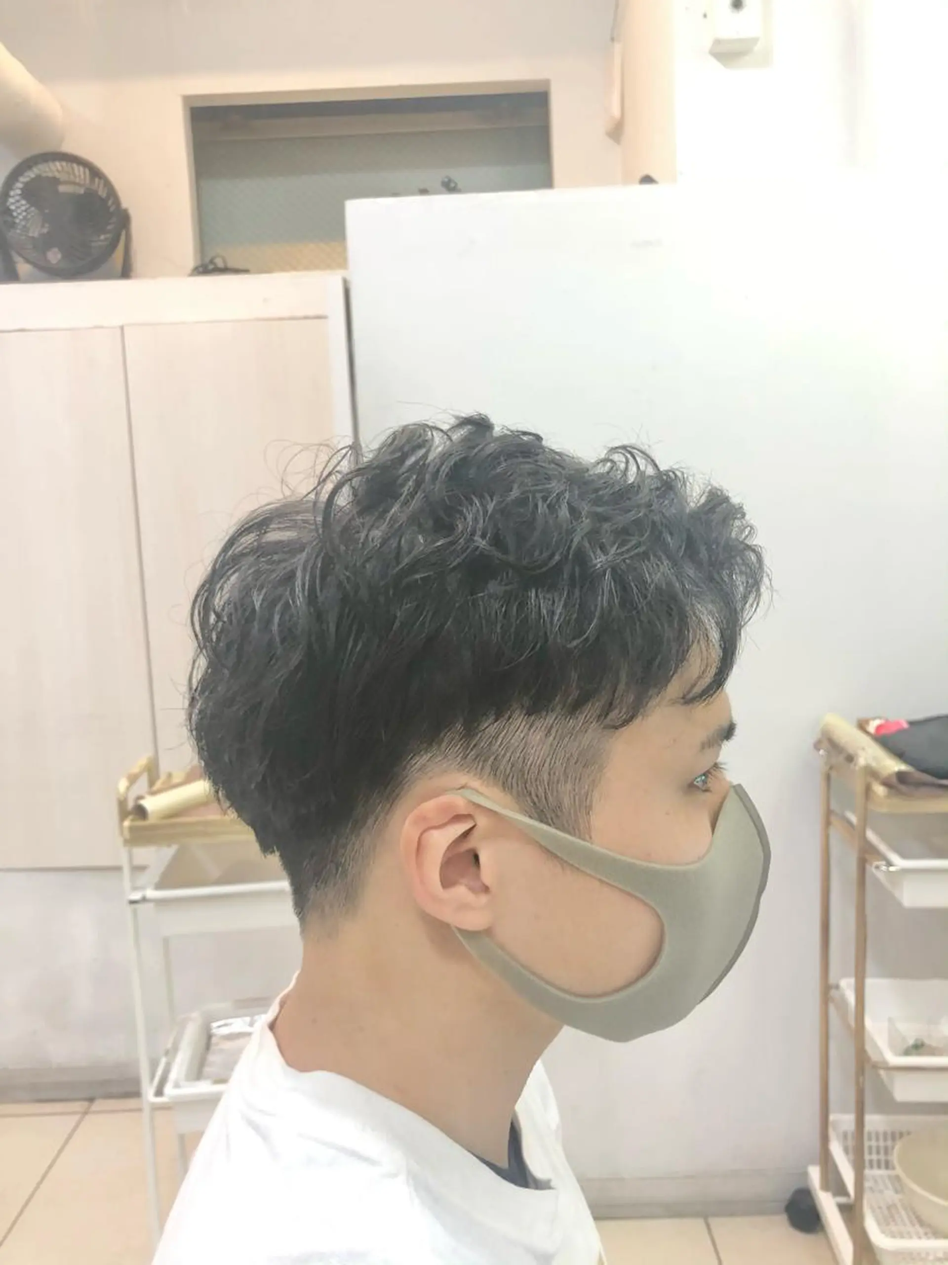 ショート パーマ メンズ 髪質改善× ハイライト溝江のヘアスタイル