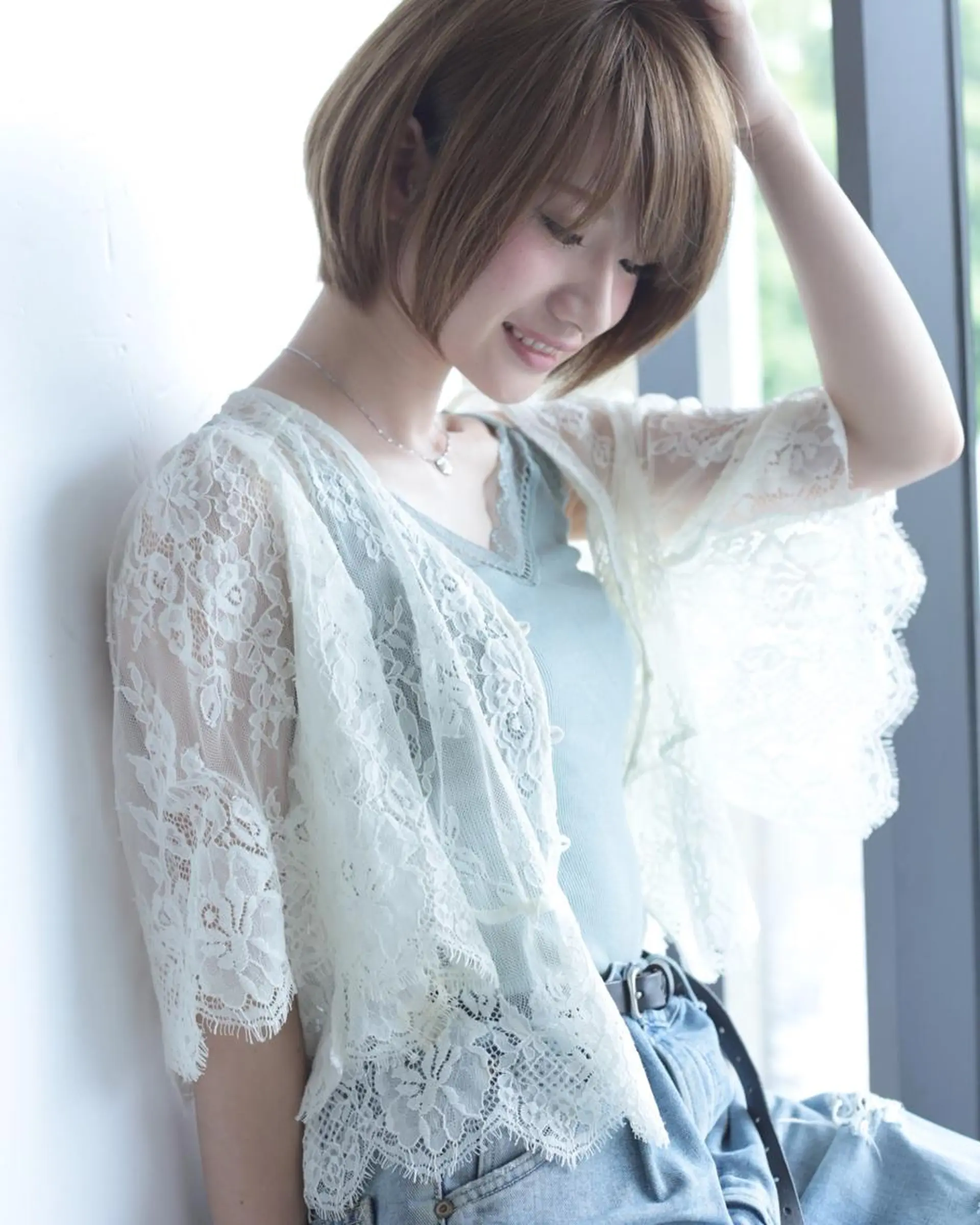 ミディアム 松島 涼花のヘアスタイル