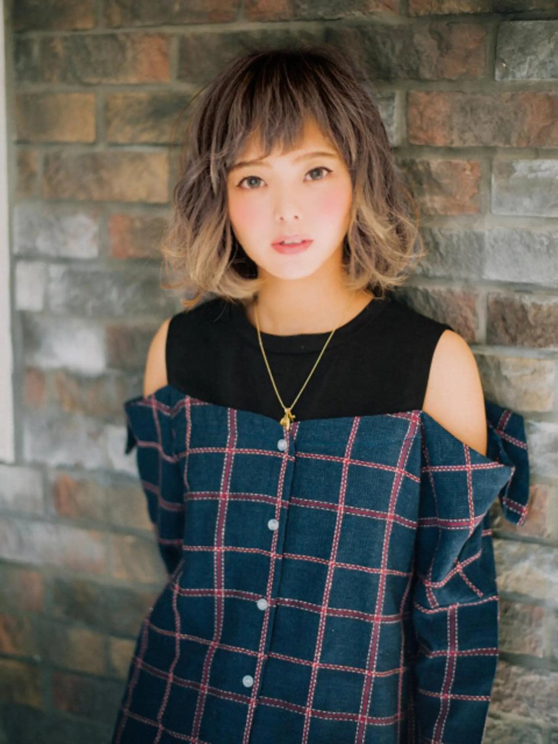 ミディアム カラー パーマ ミディアムパーマ グラデーションカラー マンスルージュKITTEマルイ博多店所属・博多駅徒歩1分 マルイ7階/市川のヘアスタイル