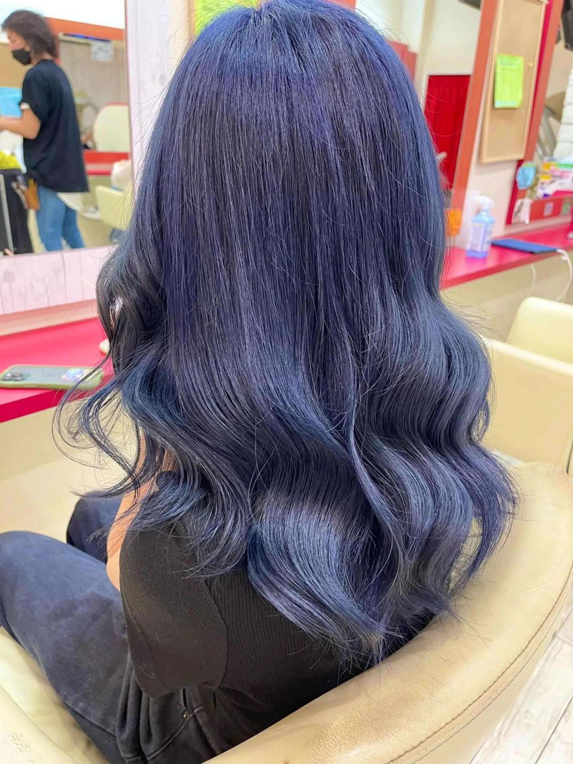 カラー ブルーカラー ネイビーカラー カット ヘアカラー 名古屋のピンク好き かずくん🦩のヘアスタイル