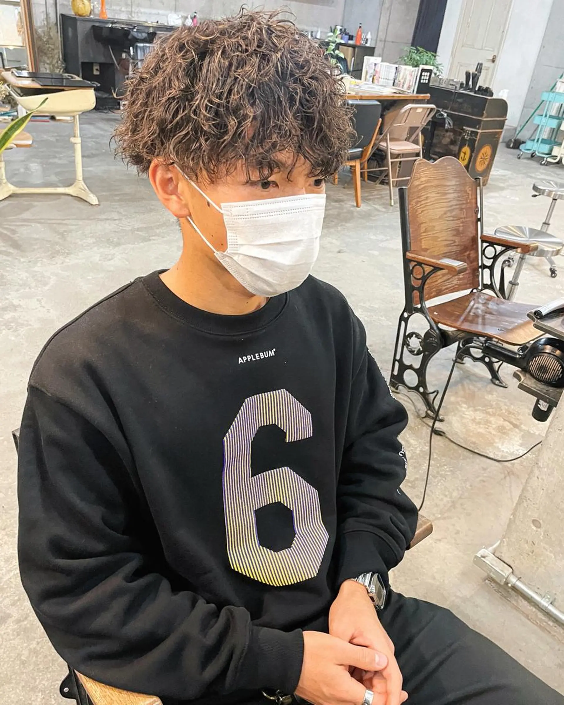 ショート カット パーマ メンズ特化美容師 ハスイルイのヘアスタイル