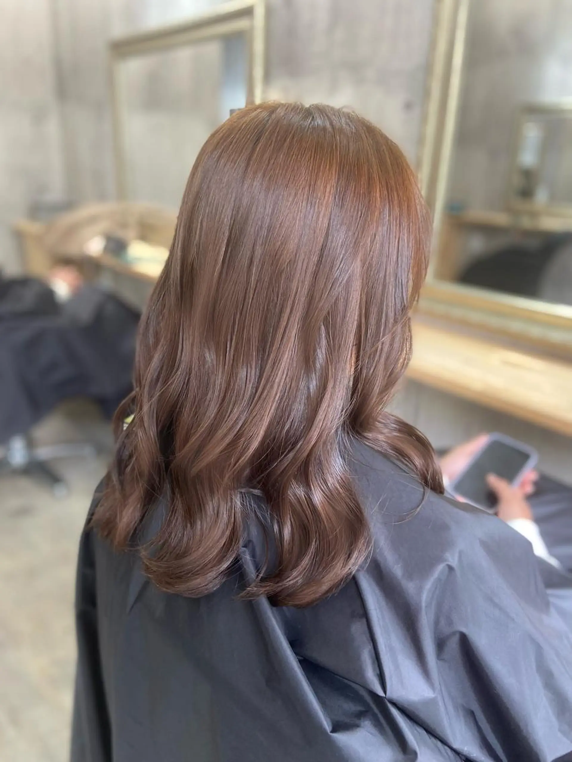 セミロング カット ヘアカラー トリートメント Sunny side 大名 RIOのヘアスタイル