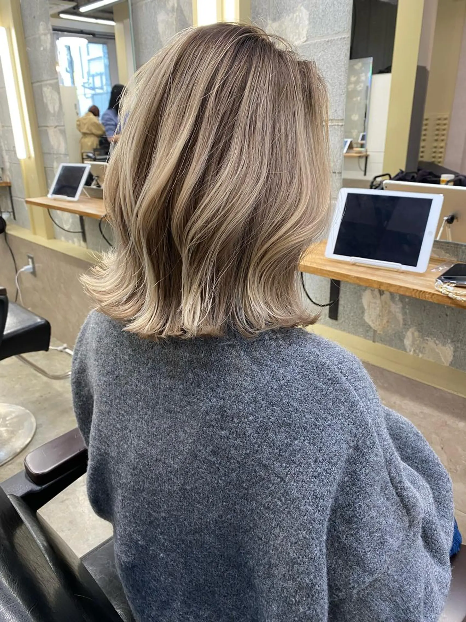 ミディアム カラー ブリーチ ブロンド カット ヘアカラー PEYP prod ICON所属・パーマ/ケアブリーチ /博多/YOSUKEのヘアスタイル