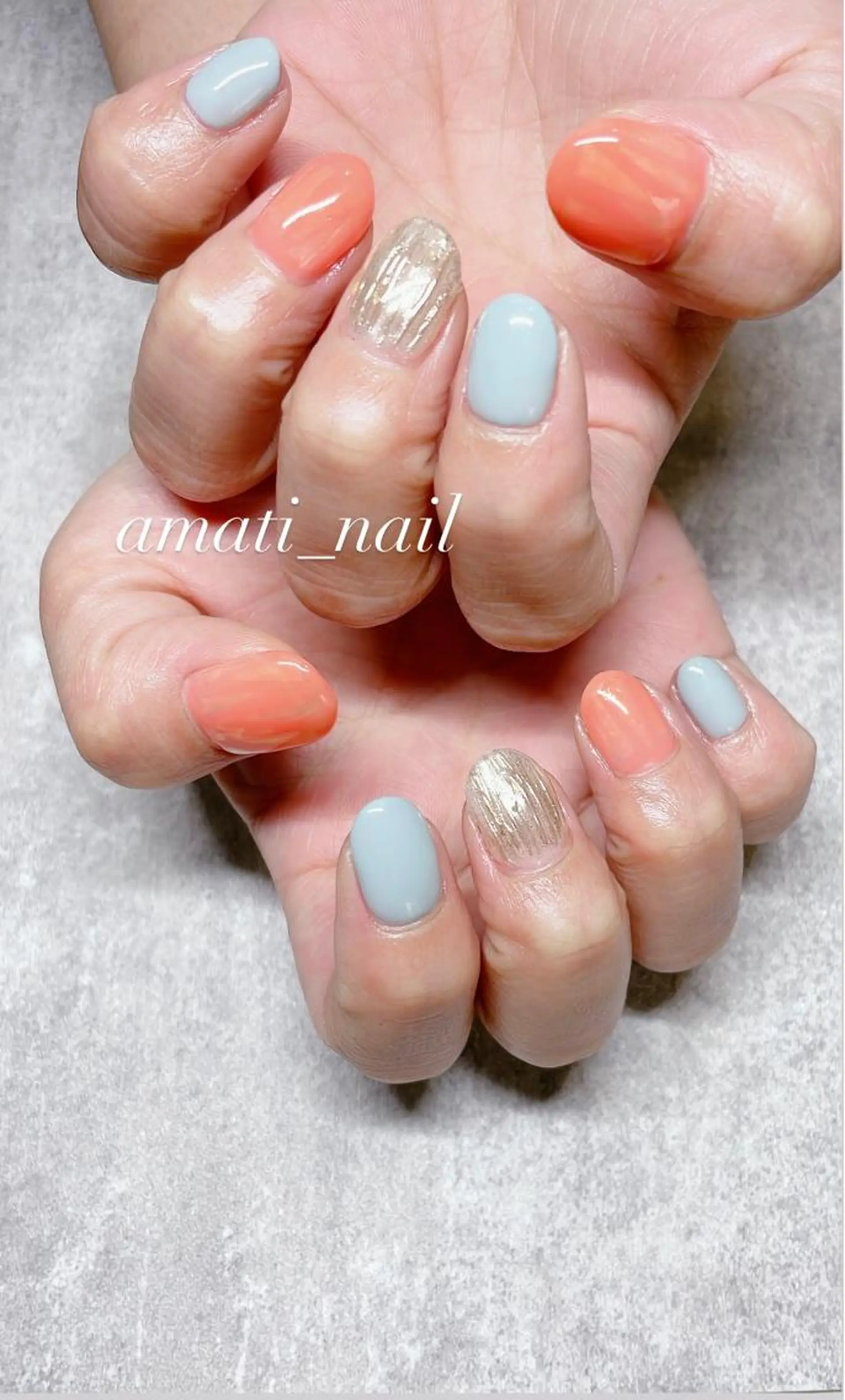 ネイル ミラーネイル ニュアンスネイル ワンカラーネイル 春ネイル ハンドネイル amati_nail TAKAKOのネイルデザイン