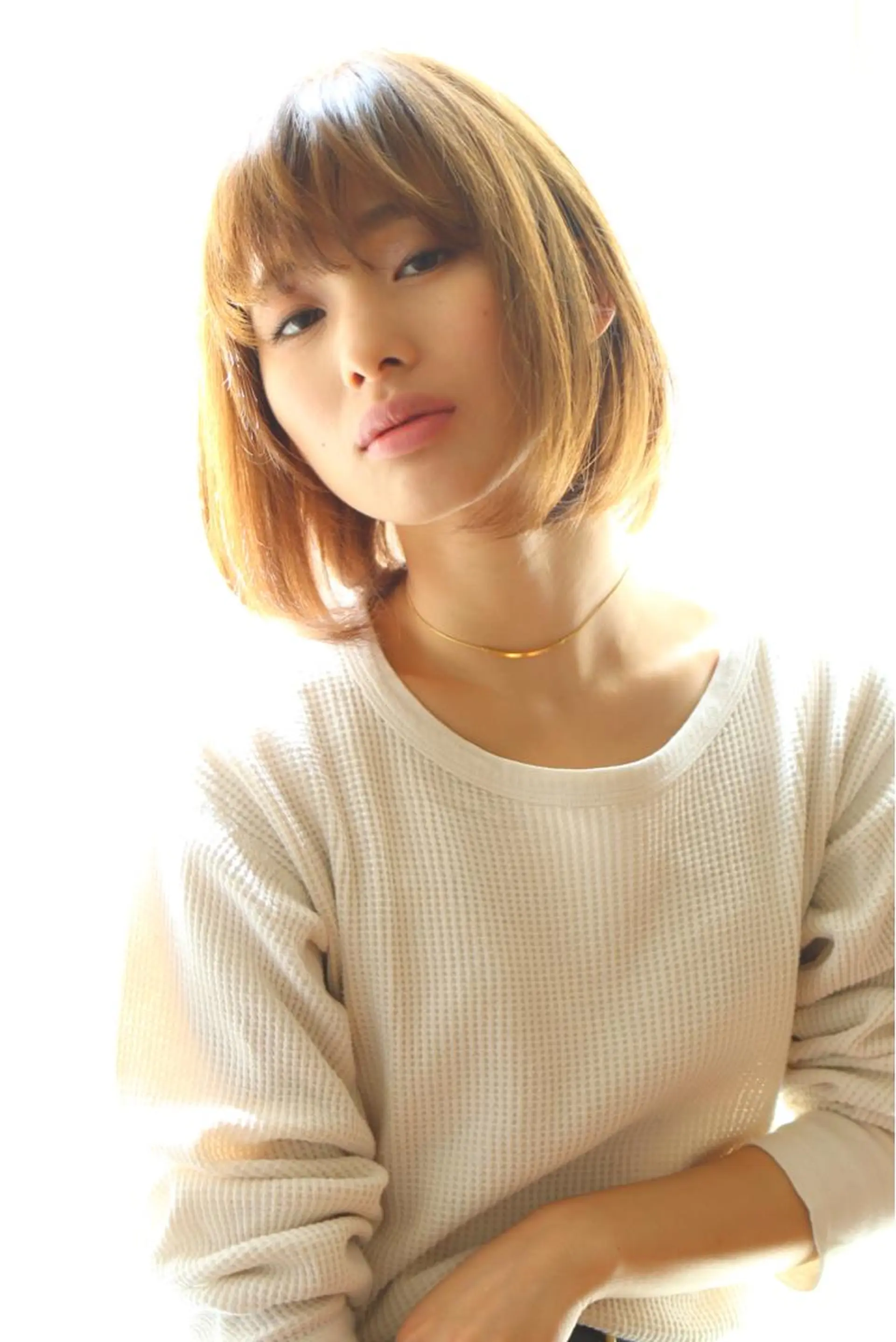 ミディアム カラー カット トリートメント やまだ まいのヘアスタイル