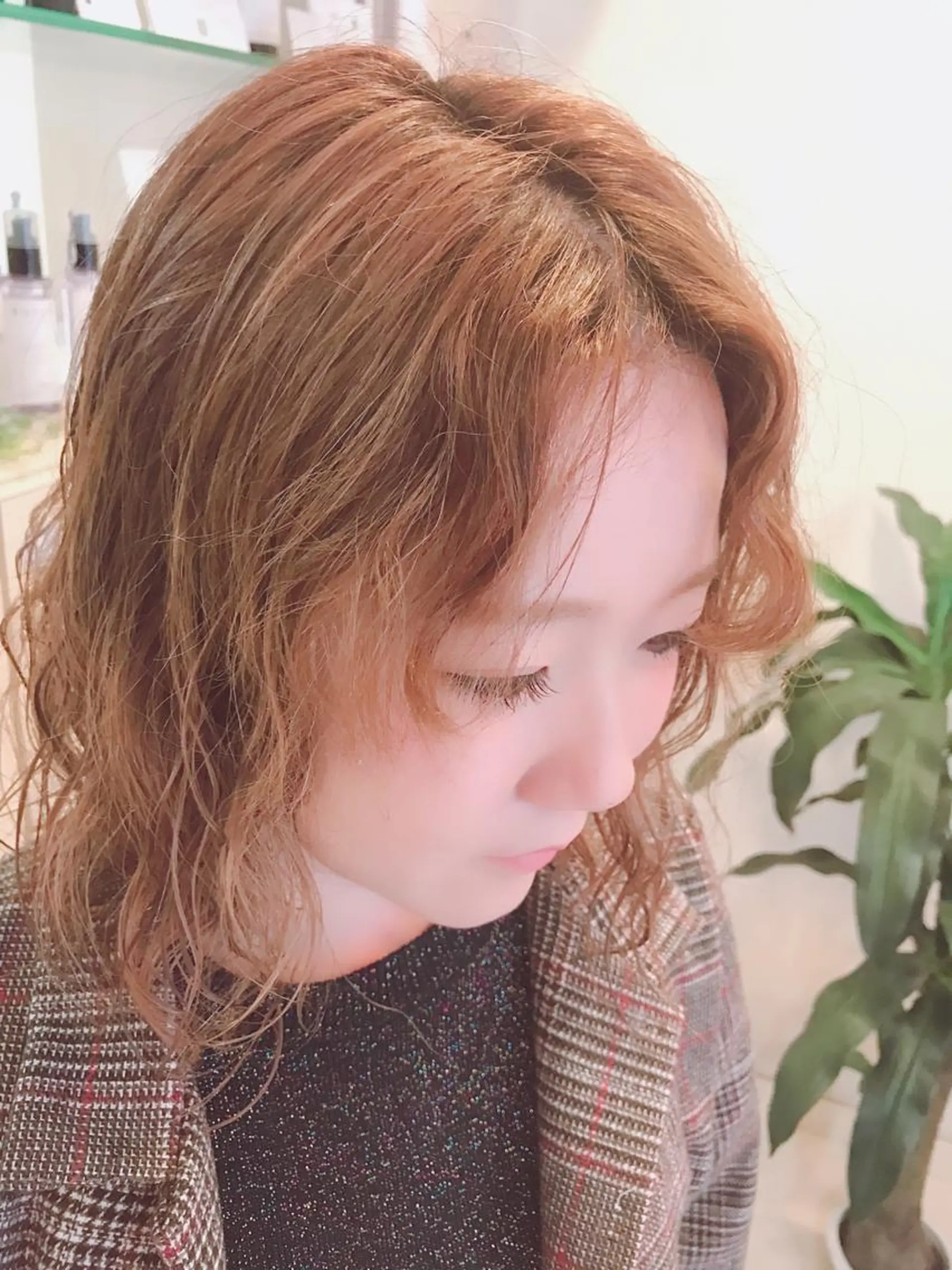 ミディアム パーマ ミディアムパーマ 西 めぐみのヘアスタイル