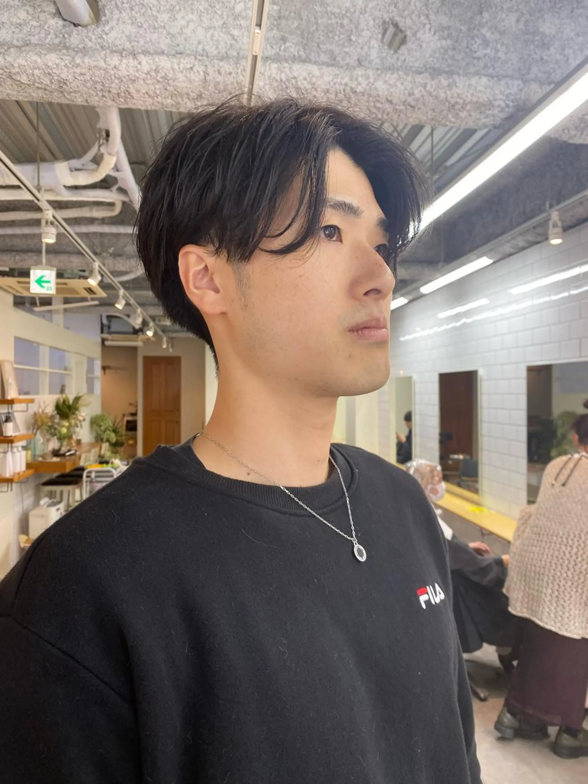 メンズ センターパート カット トリートメント シャドウパーマ/ 波巻パーマYu-Kiのヘアスタイル