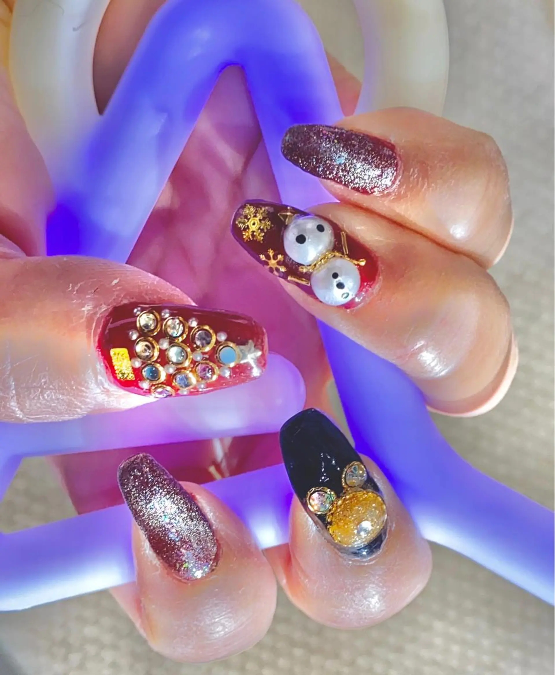 ネイル 冬ネイル クリスマス VIST☆ ｍａｍｉのネイルデザイン