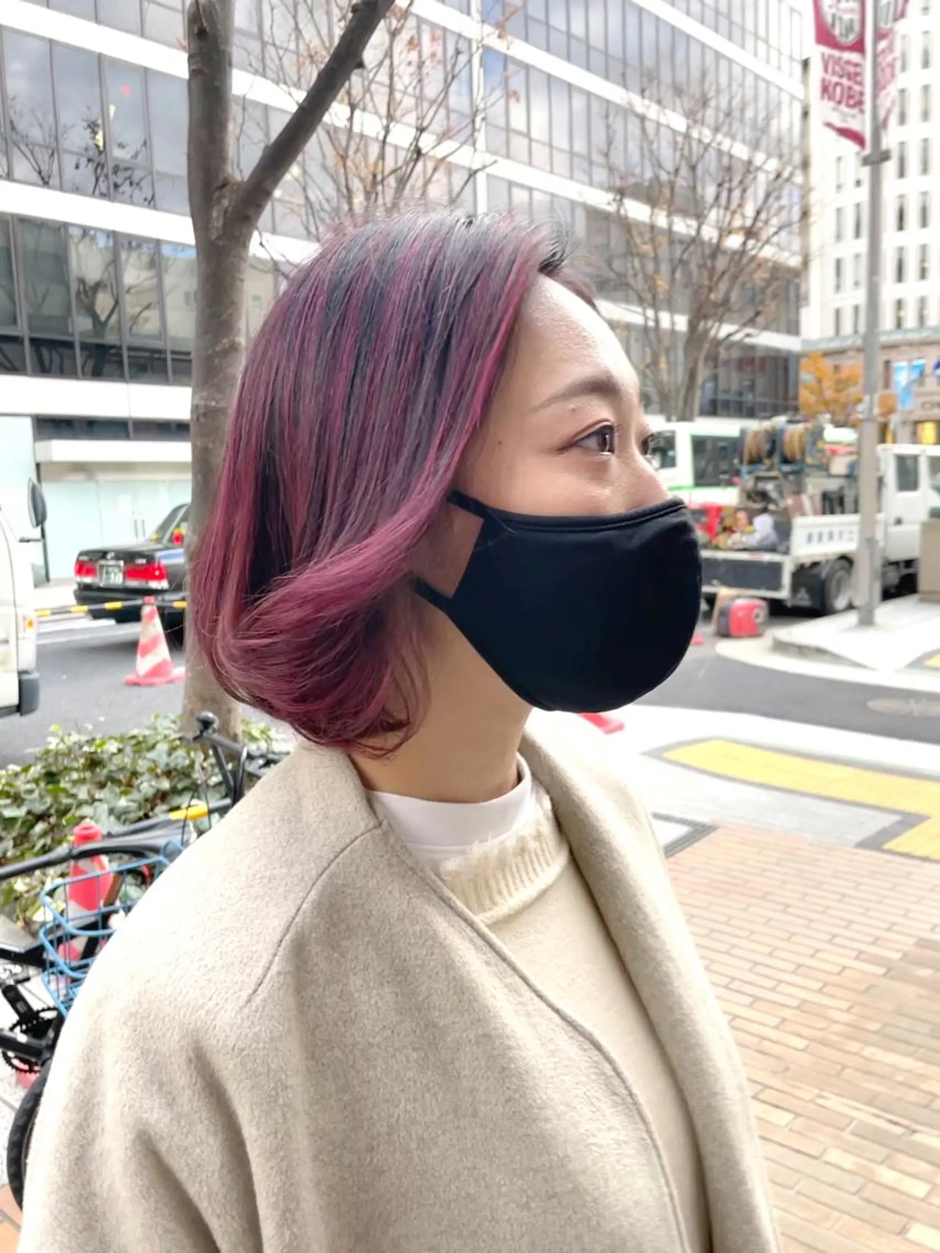 ショート カラー ハイライトカラー ピンクカラー ハイライト ヘアカラー トリートメント VERONIQUE所属・山本 雅由のヘアスタイル