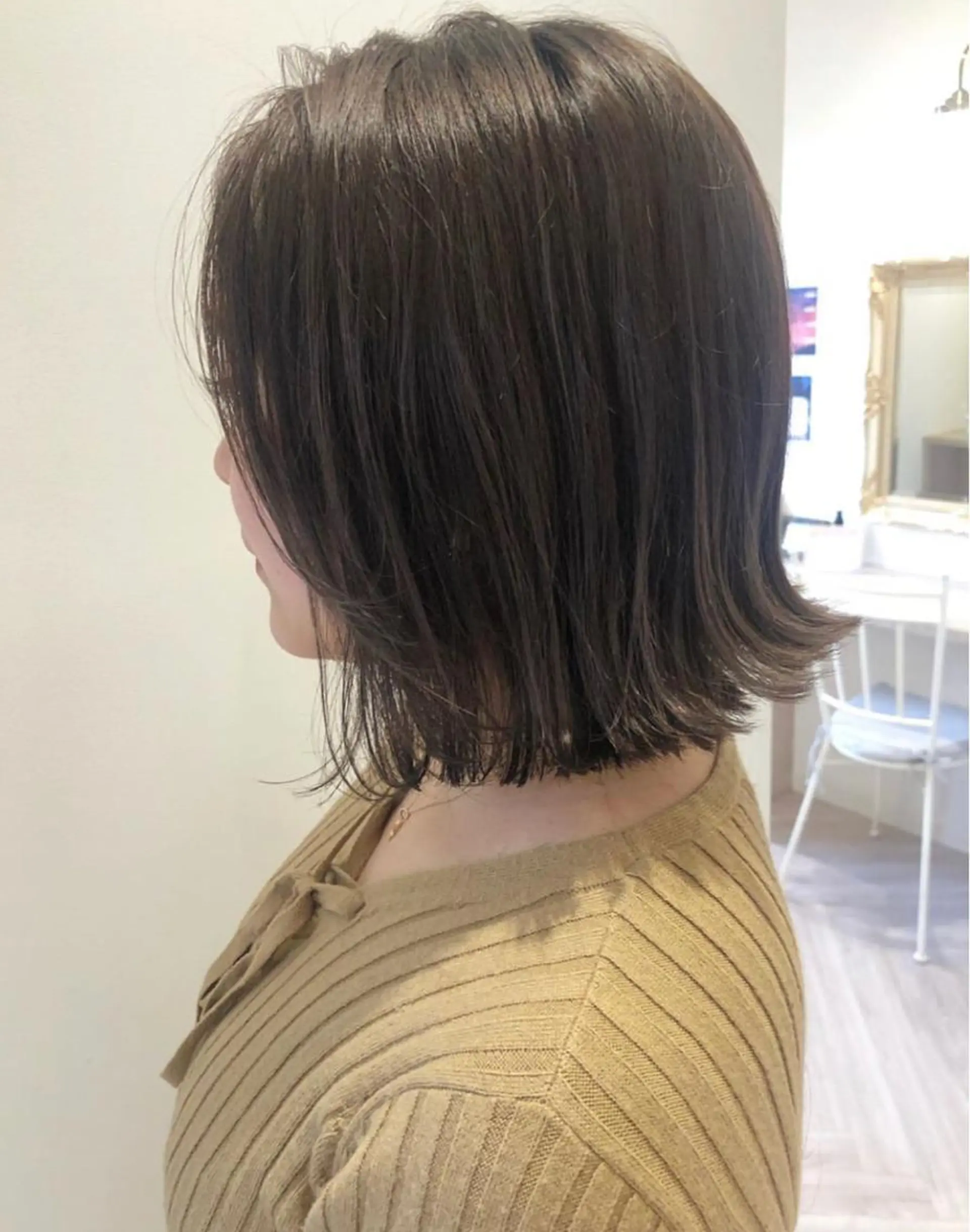 ミディアム カラー 透明感カラー ハイライトカラー ハイライト 石井 紫文のヘアスタイル