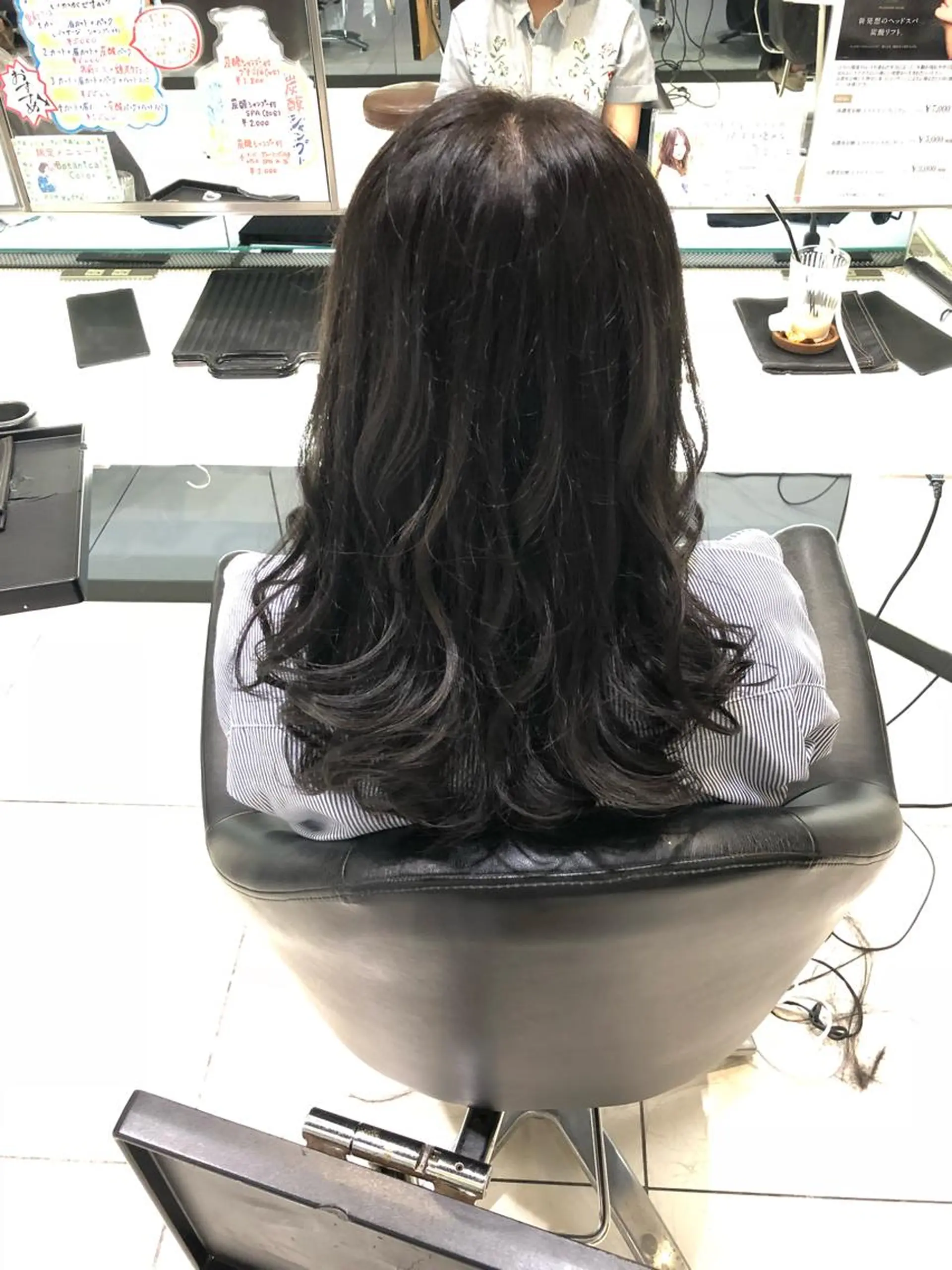 ロング カラー ダークグレー ダークグレージュ グレージュ ハイライトカラー ハイライト カット ヘアカラー トリートメント ✨髪質改善✨ 田西　基彦のヘアスタイル