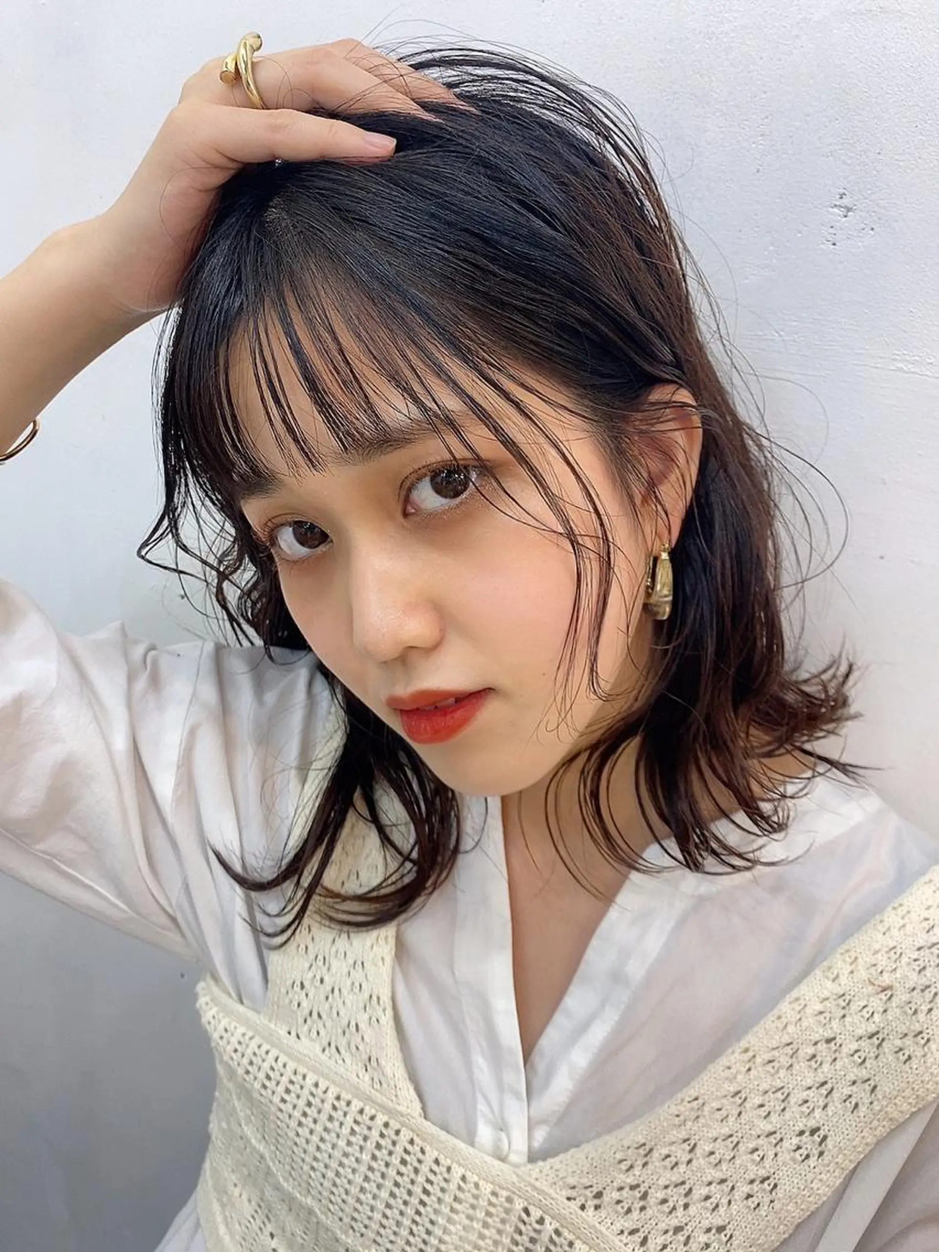 ミディアム 志賀 あずみのヘアスタイル