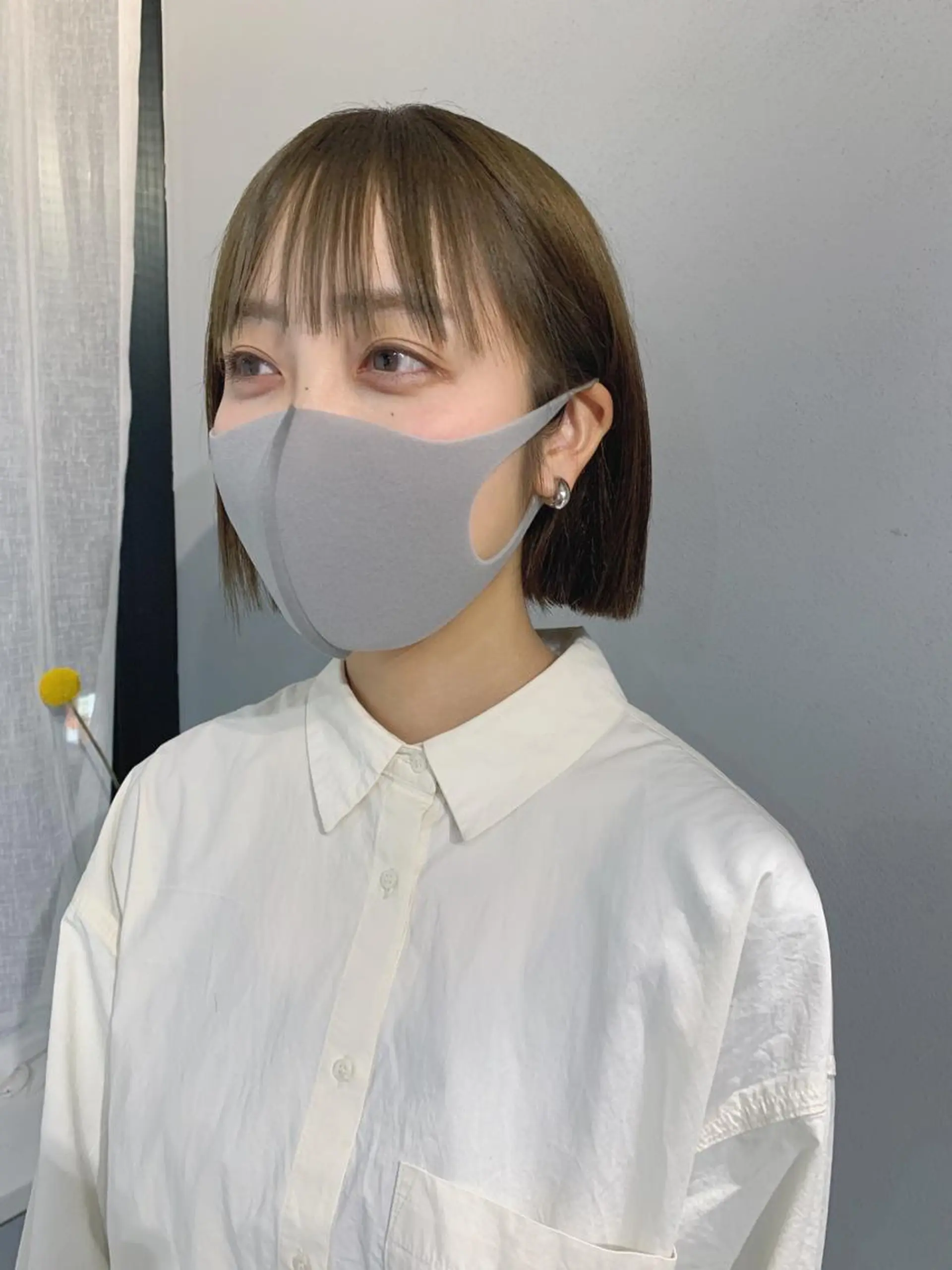 ショート カラー ボブパーマコテ巻き風 パーマNo1深江秀平のヘアスタイル