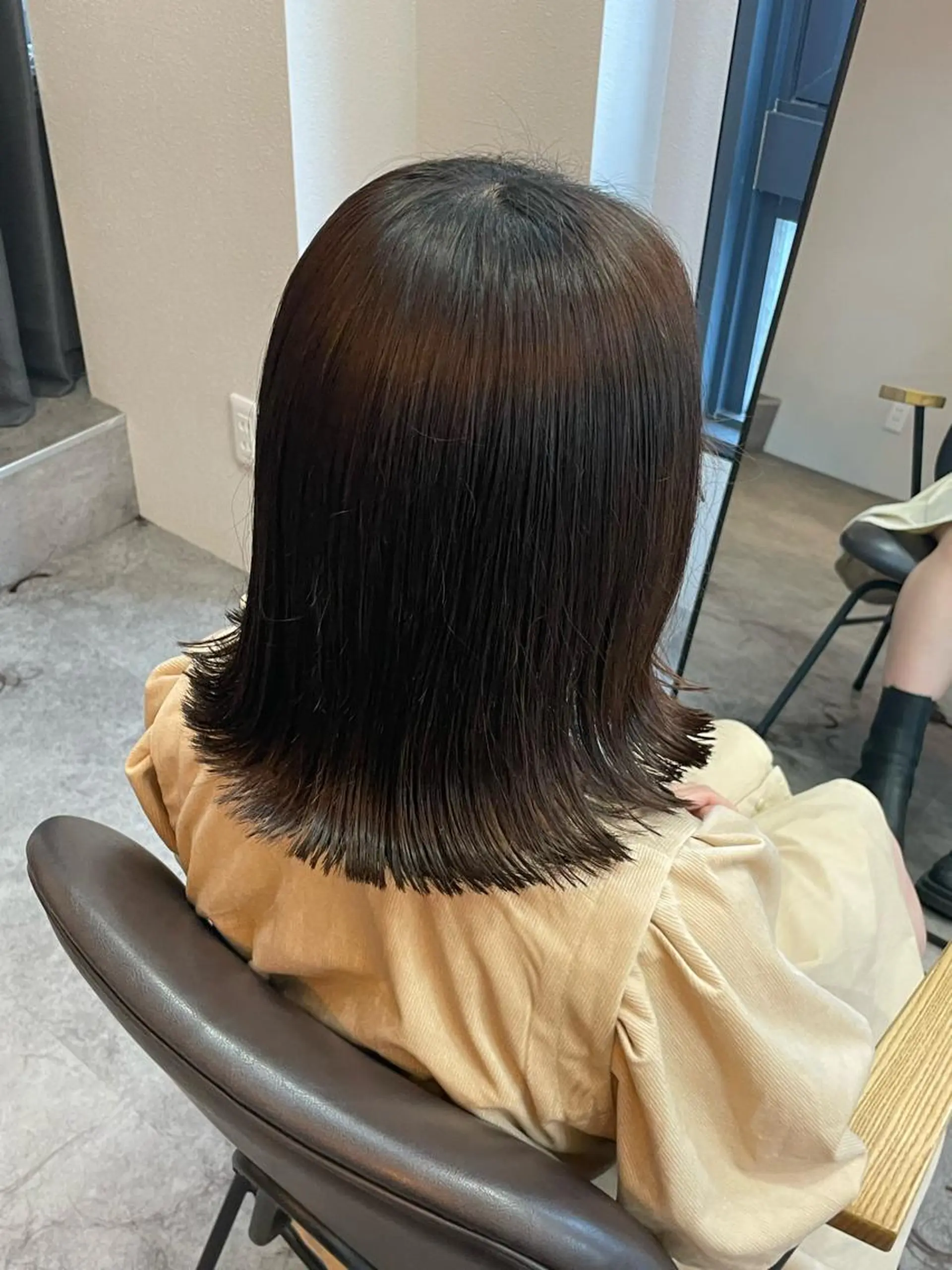 ミディアム カラー 切りっぱなしボブ ボブ カット ボブ/髪質改善/ soiナカジママドリのヘアスタイル