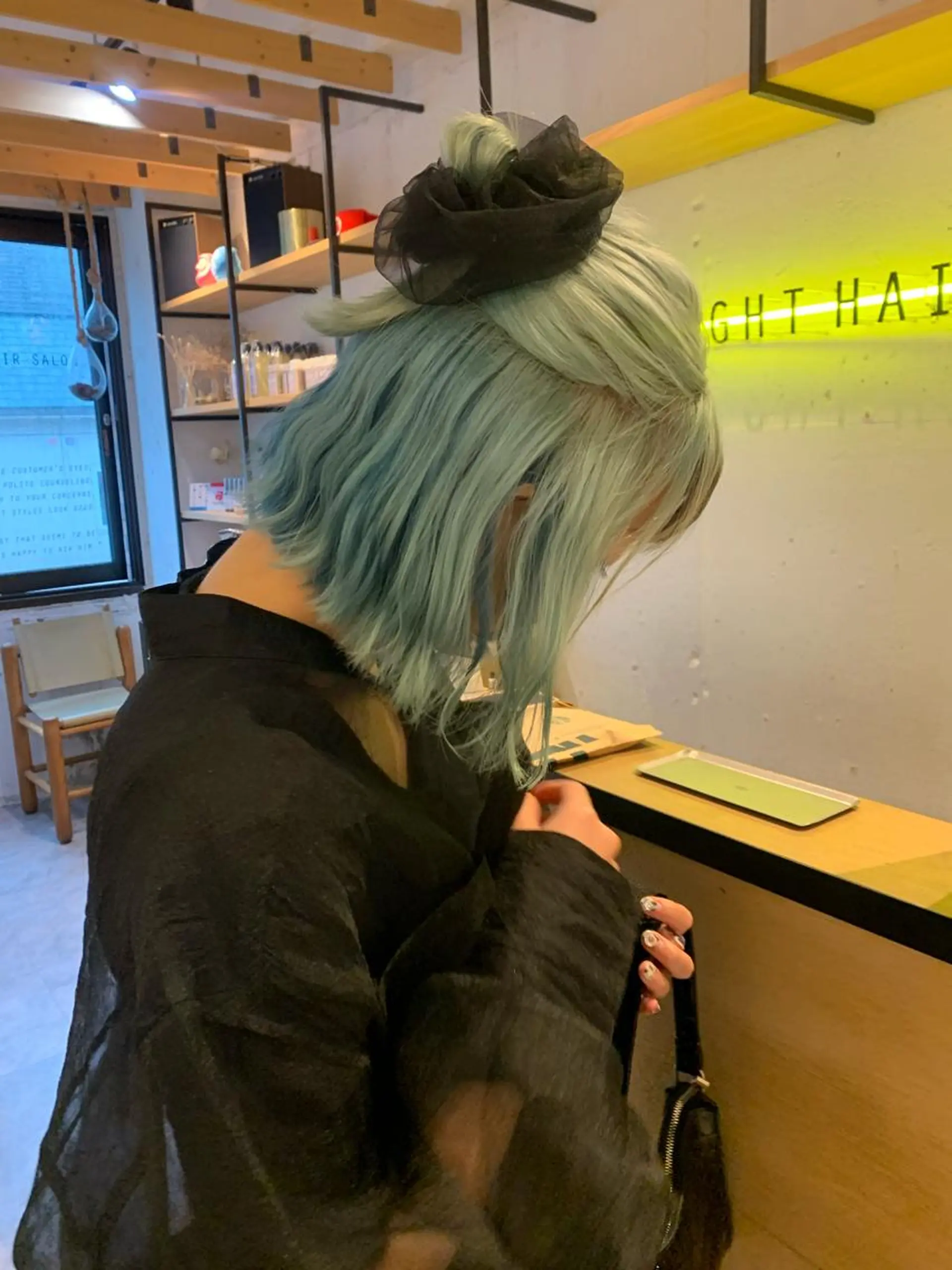 ショート カラー ミント ミントグリーン EIGHT 中川原   菜々子のヘアスタイル