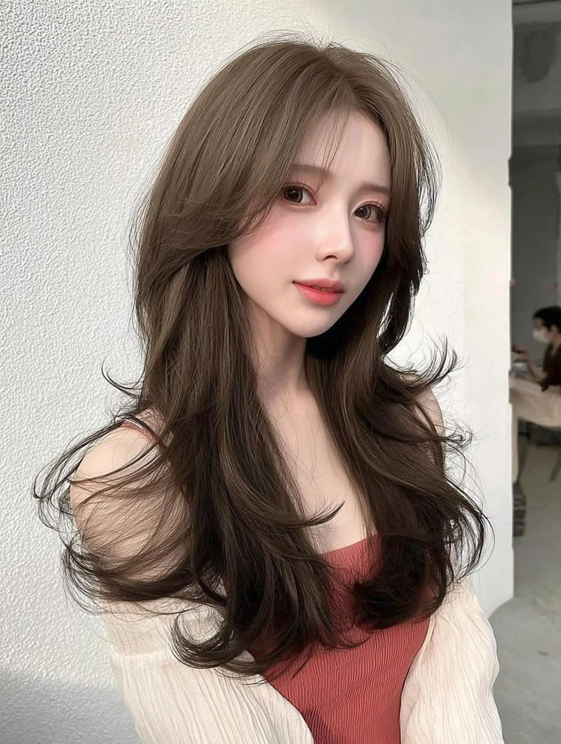 ロング 髪質改善 縮毛矯正 トリートメント 酸熱トリートメント カット ヘアカラー トリートメント 絹髪矯正/艶カラー /透明感/石田桃子のヘアスタイル